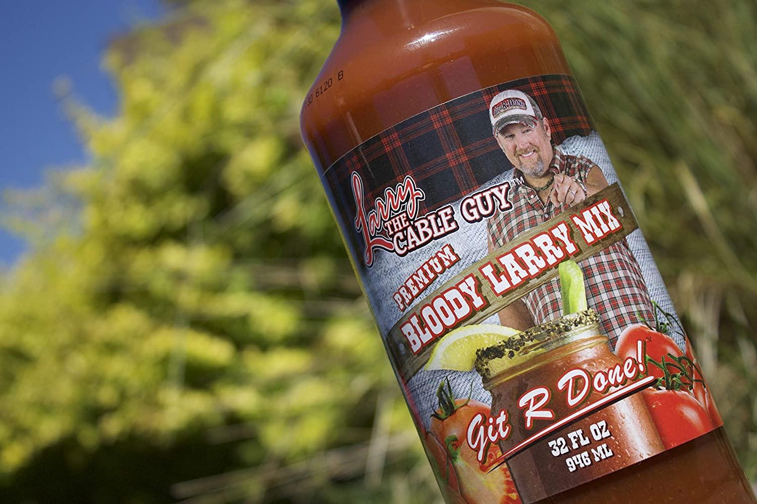 Bloody Mary Mix by Larry the Cable Guy, Premium Bloody Larry Mix, 32 oz