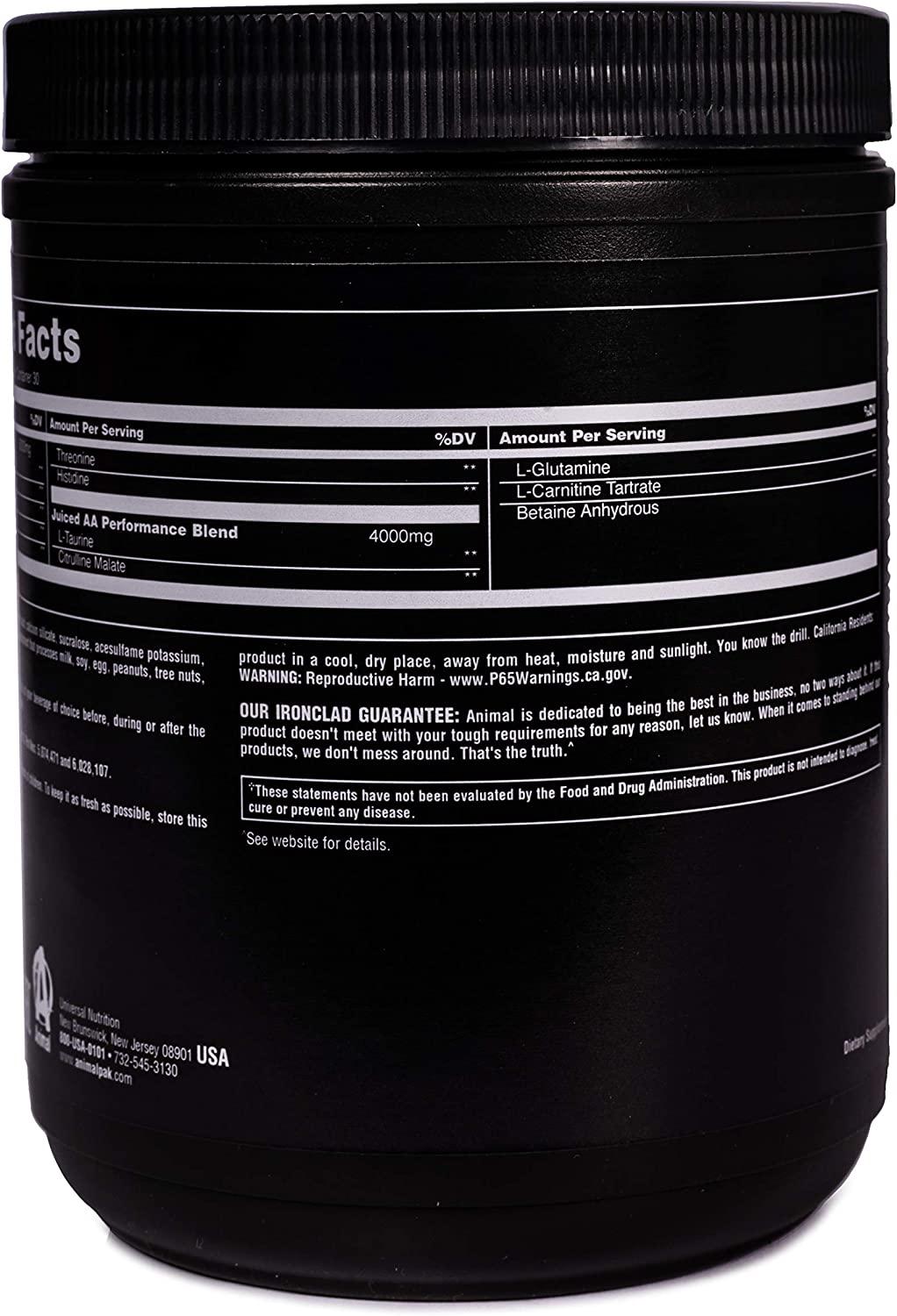 Animal Juiced Aminos 6g Bcaa/eaa Matrix Plus 4g Amino Acid Blend for