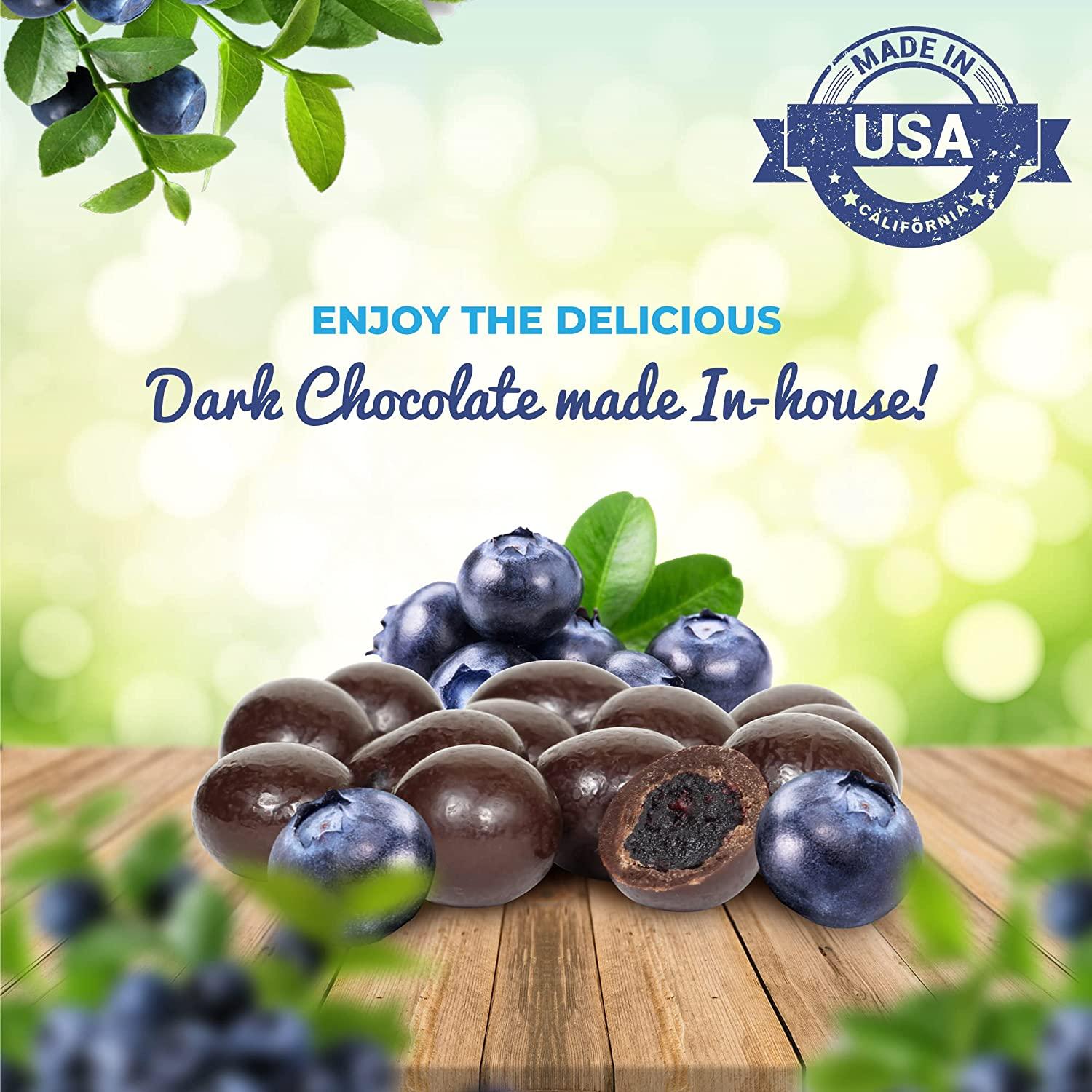 Gourmet Dark Chocolate Blueberries by Its Delish, 2 LBS Bulk Dark