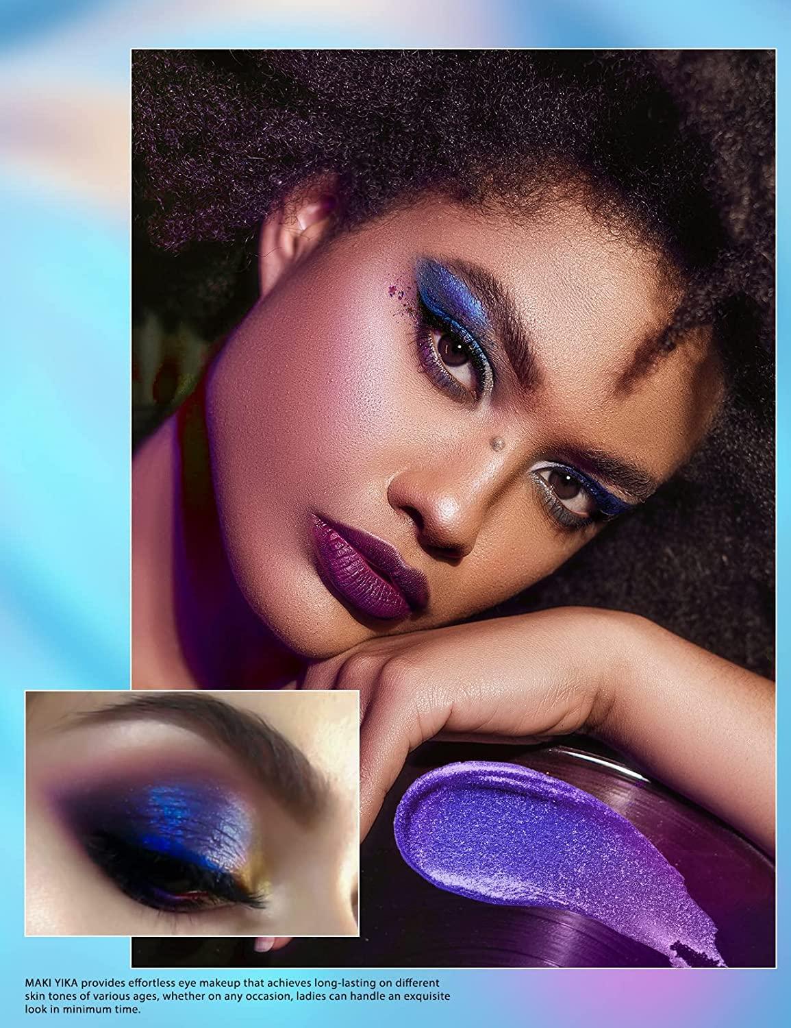 Swaqanry Liquid Chameleon Eyeshadow Intense Multicolor Shifting  Multi-Dimensional Eye Looks Long-lasting Holographic Glitter Multi chrome  Eyeshadows Makeup Set(Golden Purple)