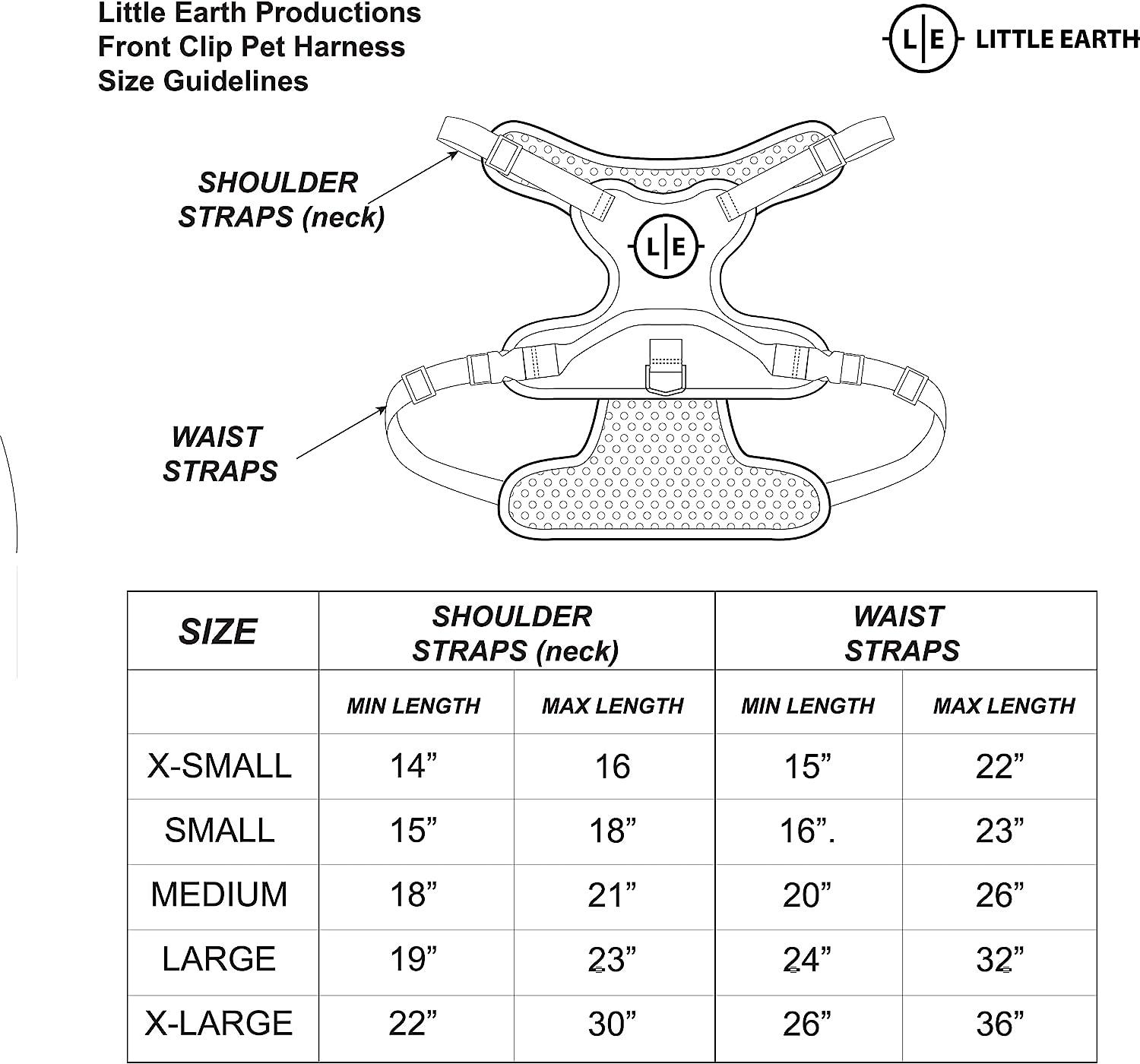 Little Earth Kansas City Chiefs Pet Harness – Front Clip, Officially Licensed NFL