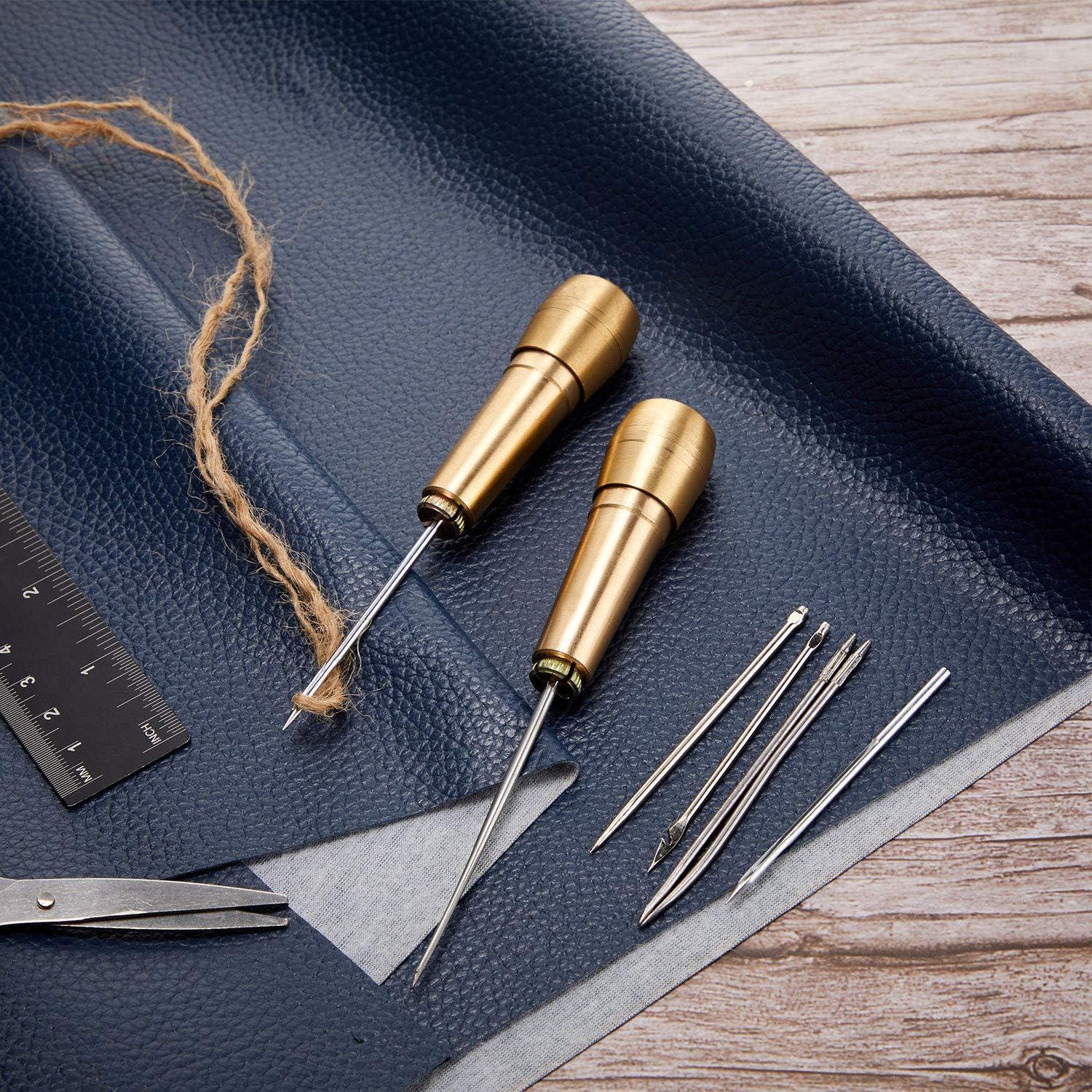 6 Pieces Canvas Leather Sewing Awl Leather Sewing Needle Awl Hand