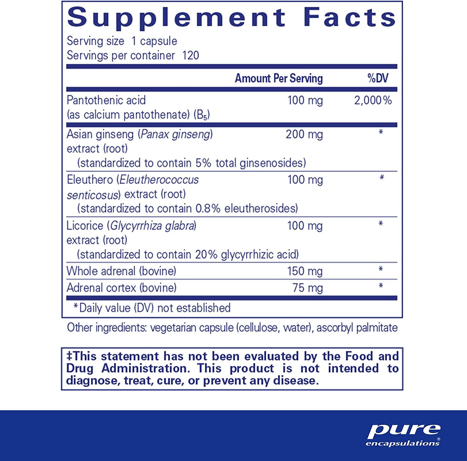 Pure Encapsulations ADR Formula Immune & Adrenal Support 120 Capsules