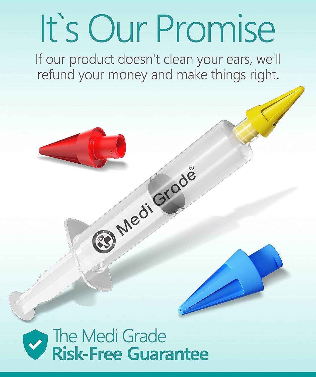 Medi Grade Ear Wax Remover Syringe Kit Gentle Ear Cleaner with Soft