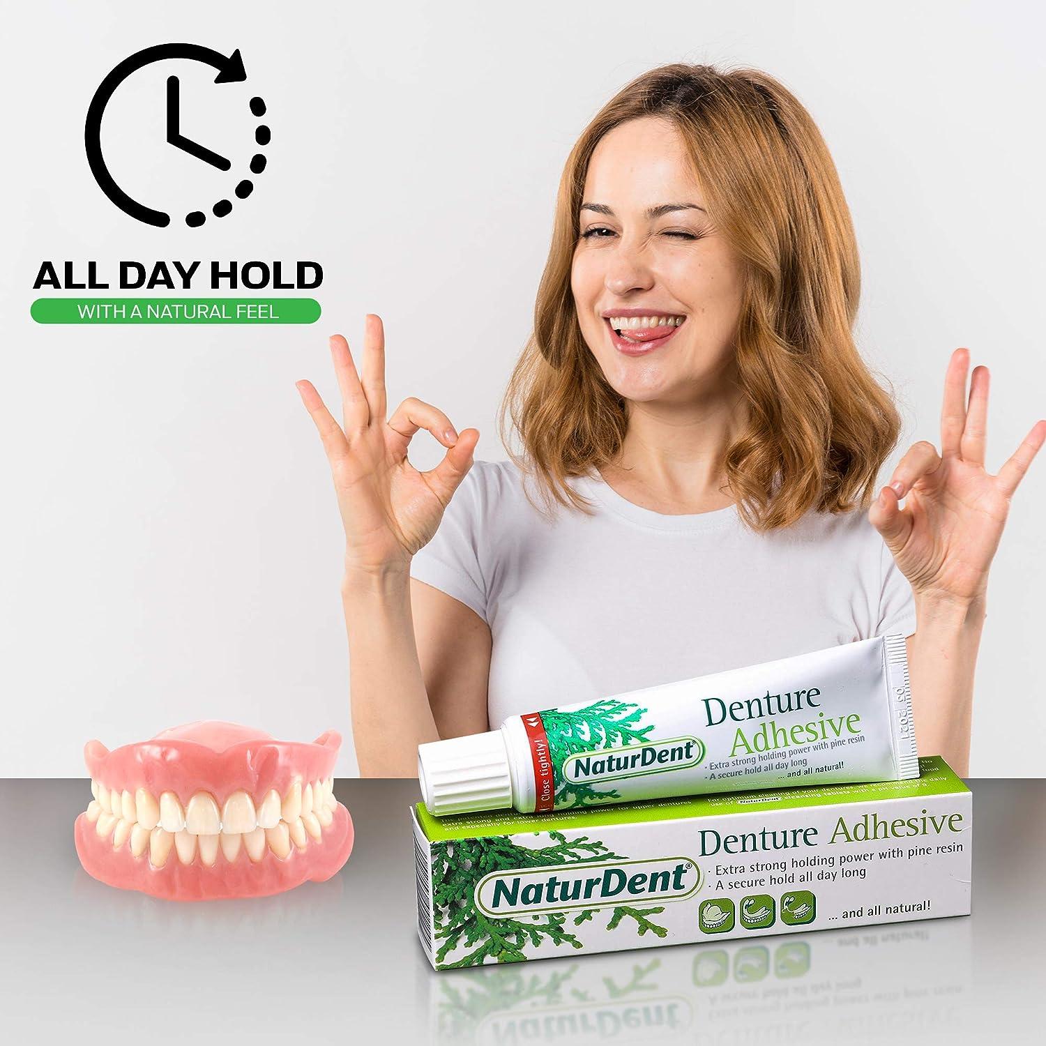 NaturDent Natural Denture Adhesive ZincFree, PetrochemicalFree