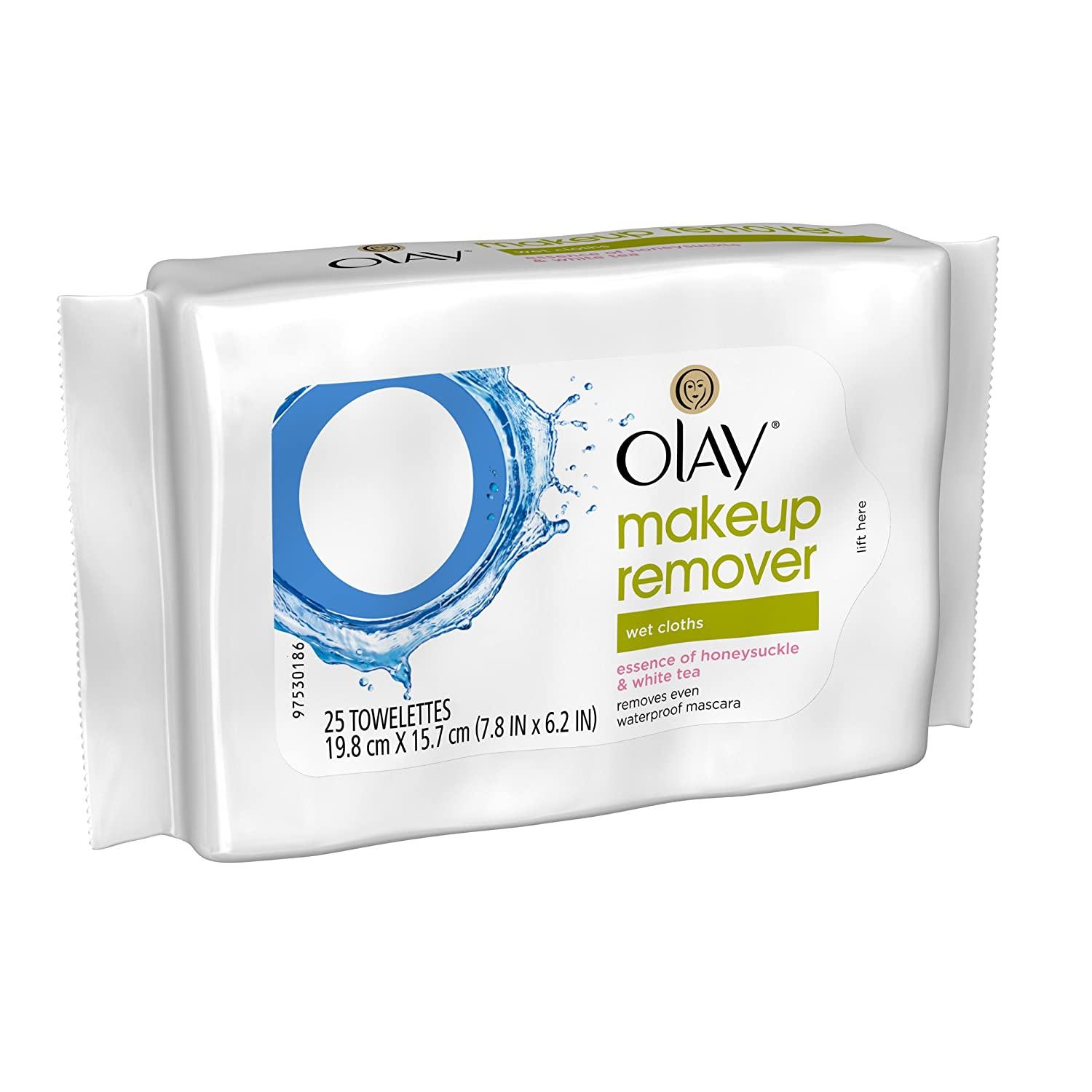 Olay Cleanse Makeup Remover, Rose Water, 25 Wipes Rose water, 1 Pack