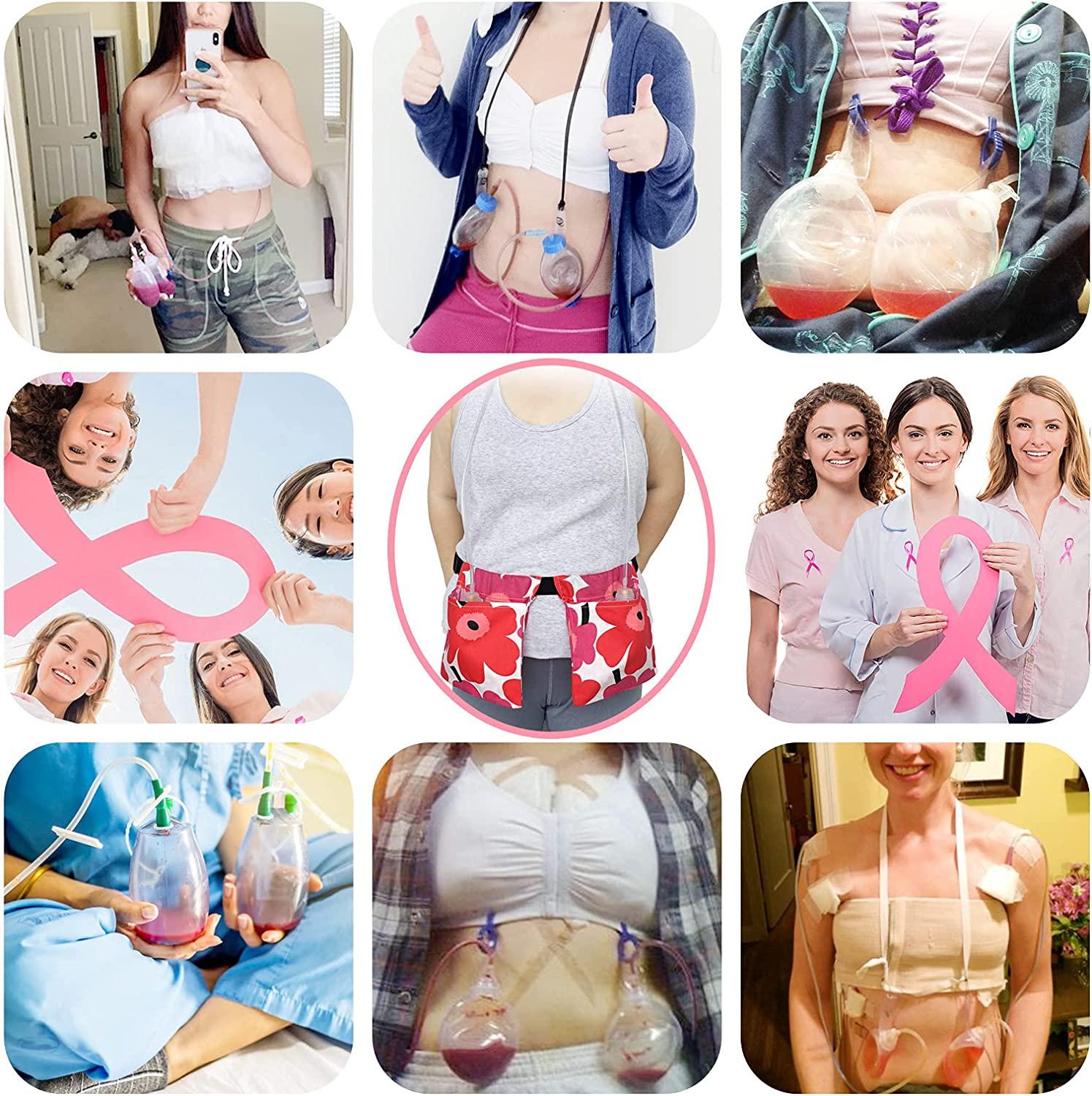 BNRendles Mastectomy Drainage Pouch Holder Vivid Flower Pattern Drain