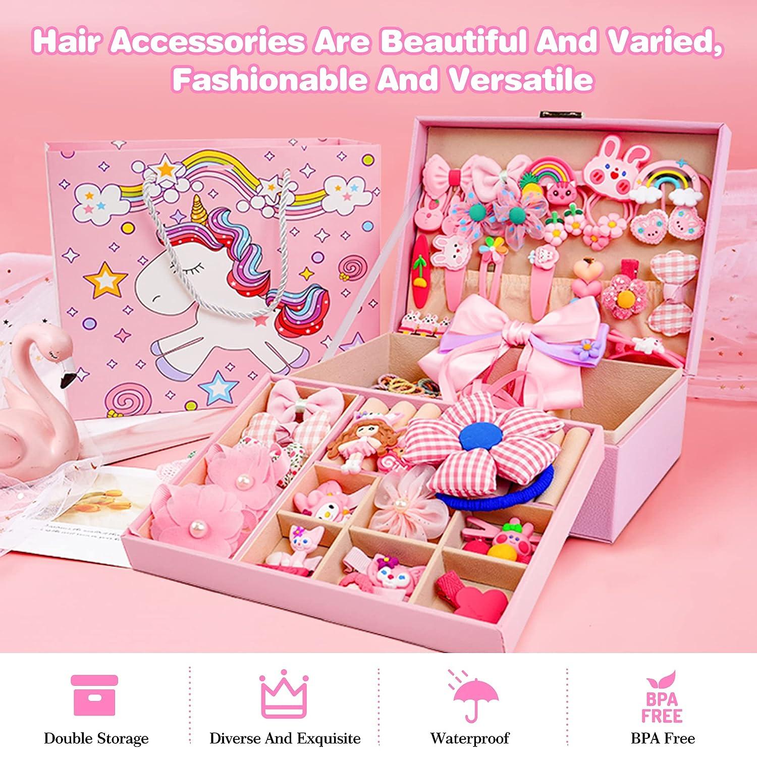 Three-Layer Hair Accessories Organizer Box for Girls Cute Jewelry Storage  Box