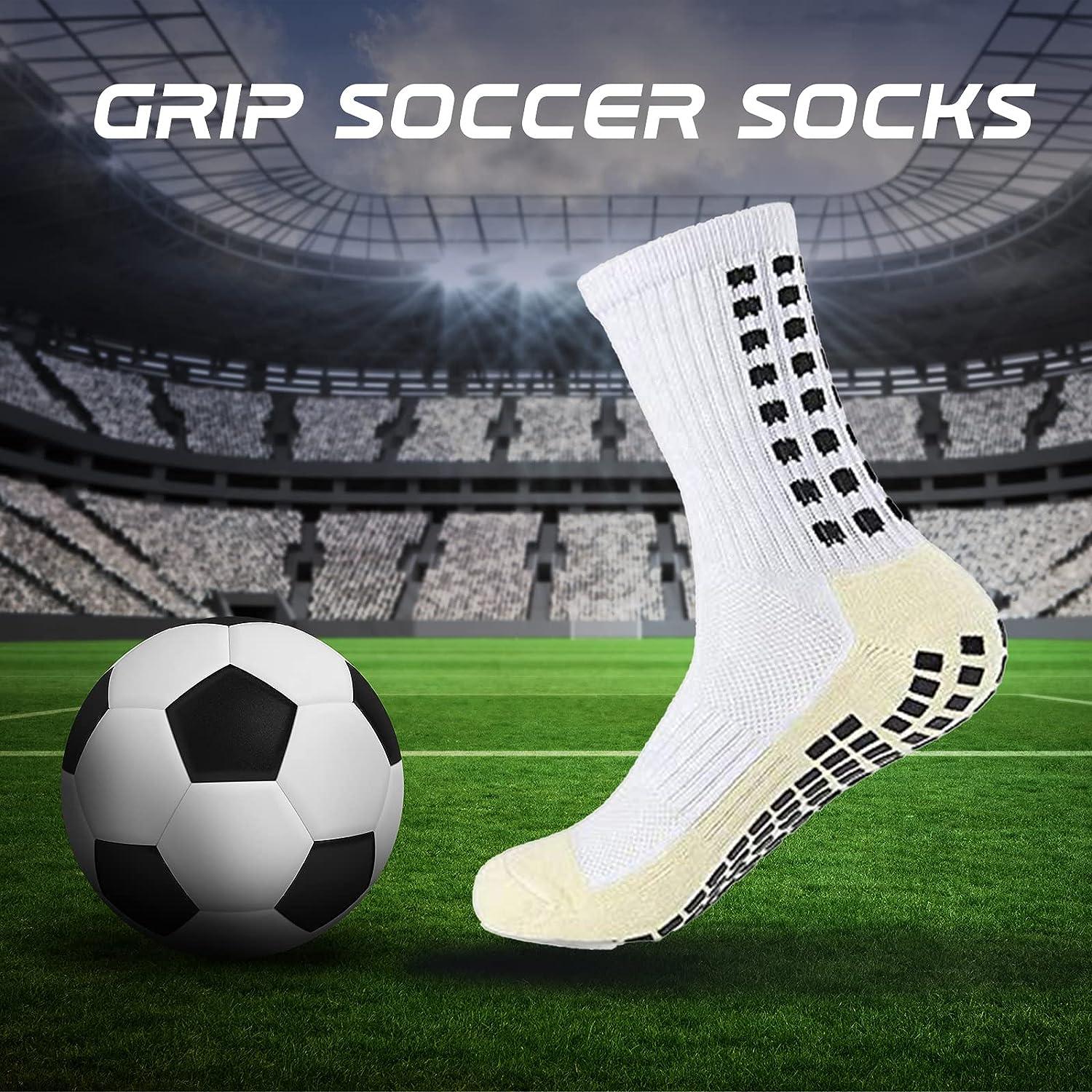 4 Pairs Anti Slip Soccer Socks/Non Slipping Basketball Socks/Sport Athletic  Grip Socks