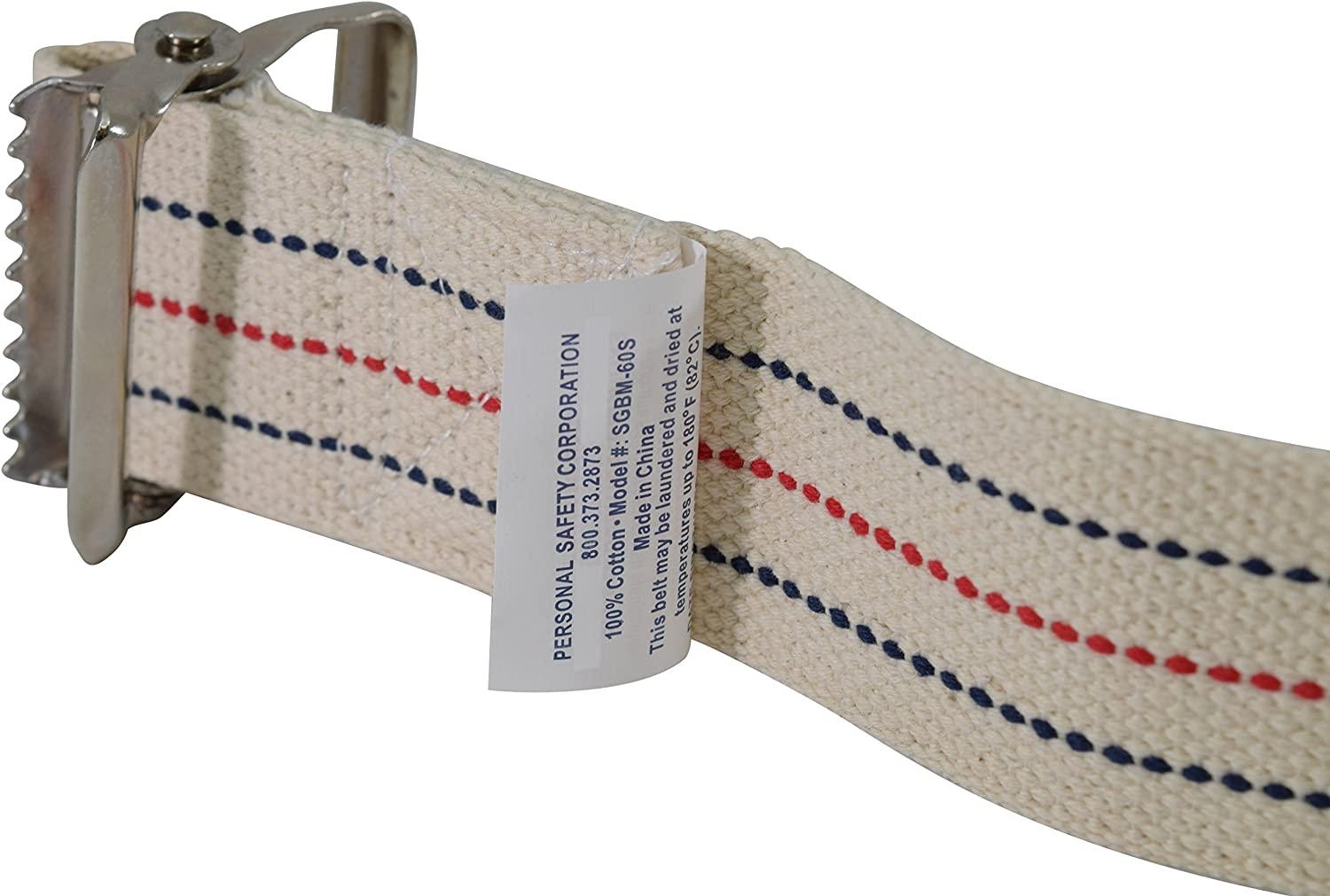 Secure 60 inch Transfer Gait Belt for Seniors with Metal Buckle