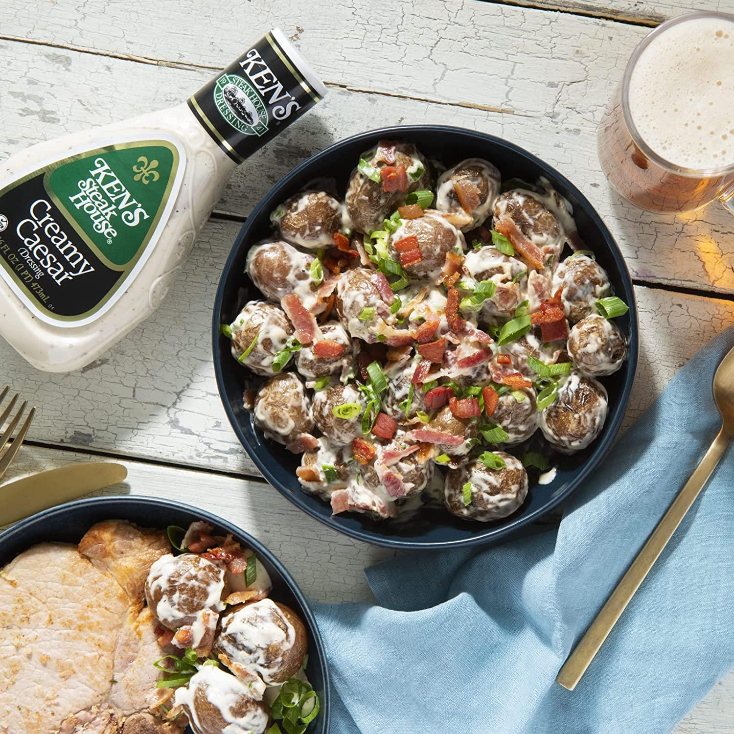 Kens Steakhouse Dressing, Creamy Caesar Dressing, Gluten Free Dressing