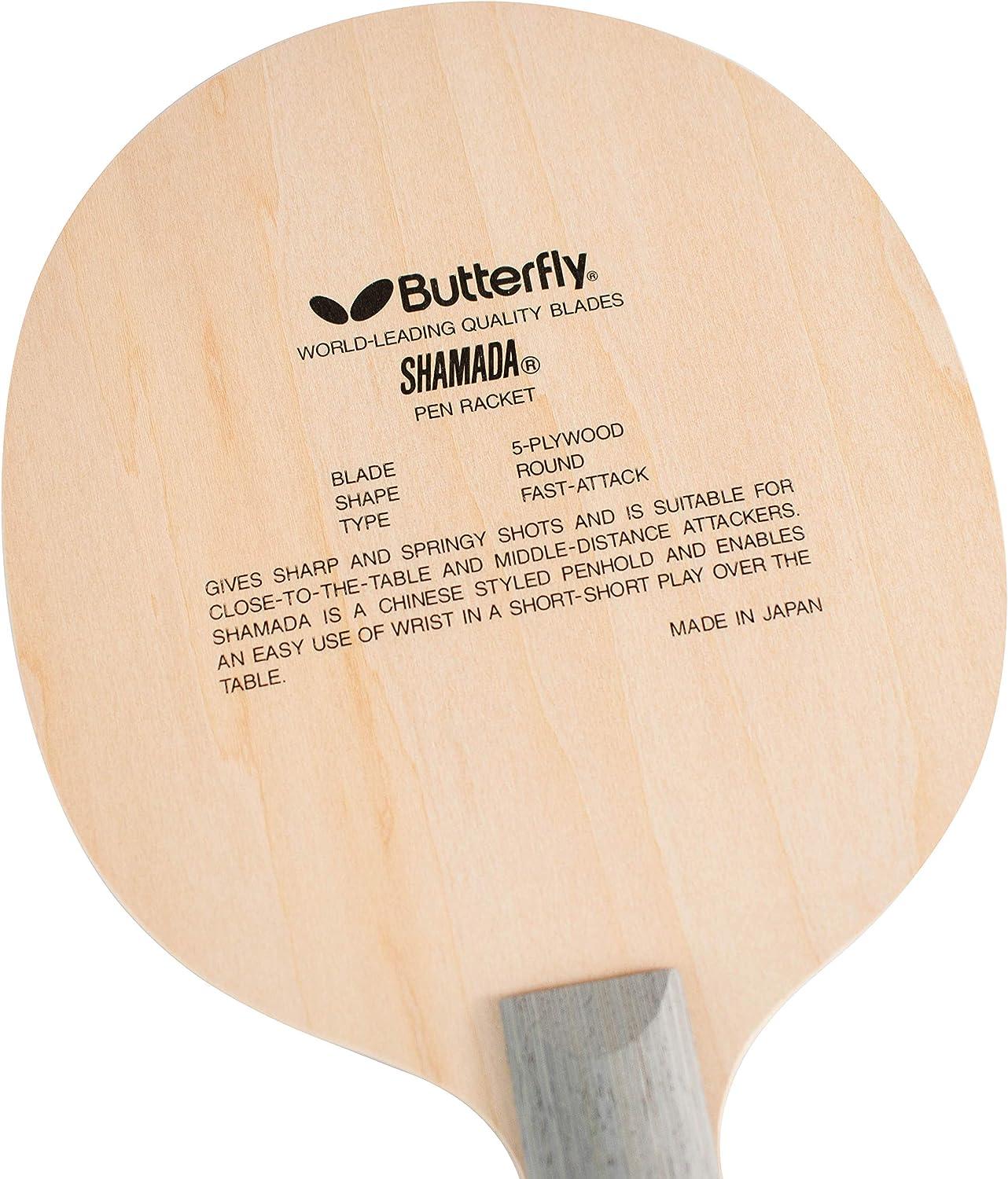 Shamada CS Butterfly Table Tennis Blade Chinese Penhold Style Professional AllWood Blade