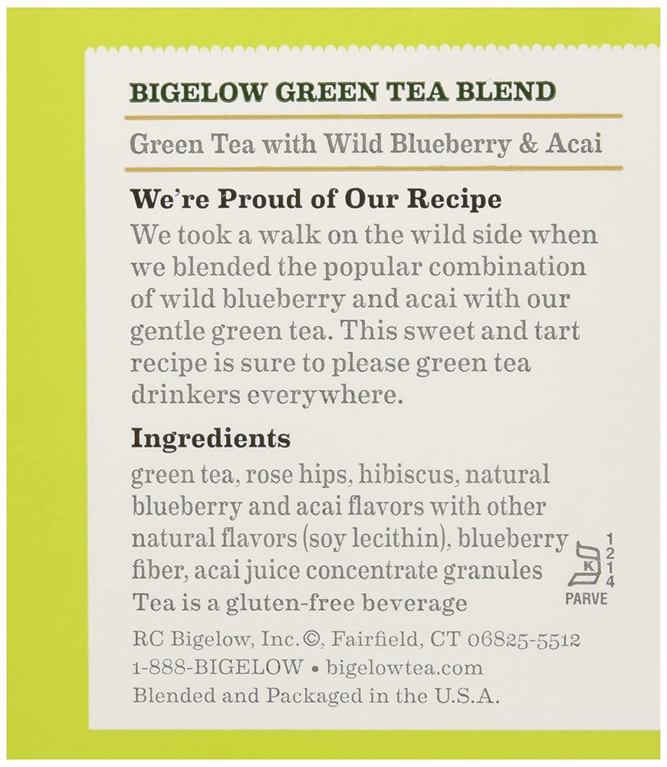 Bigelow Green Tea with Blueberry 20 Count Antioxidant Rich