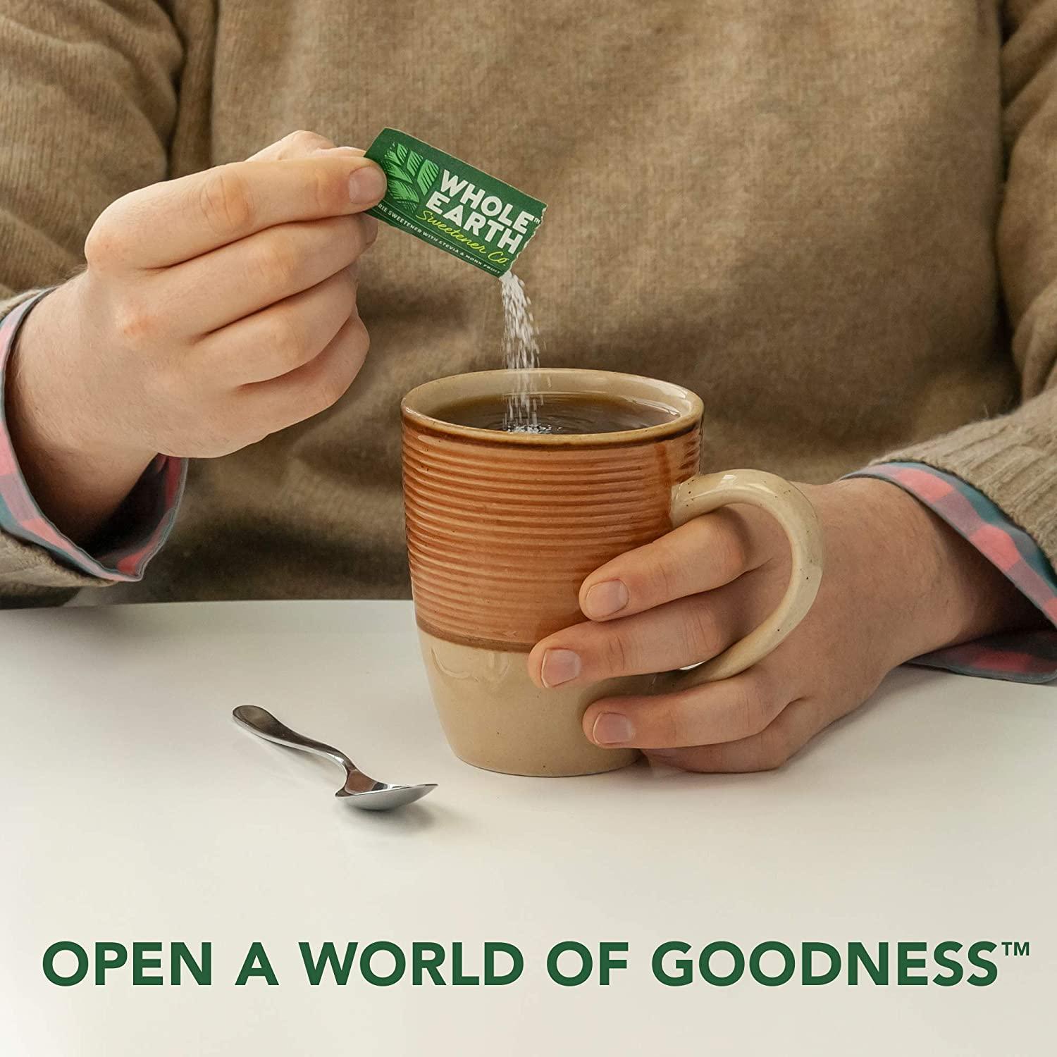 WHOLE EARTH Stevia Monk Fruit Plantbased Sweetener 400 Packets Stevia