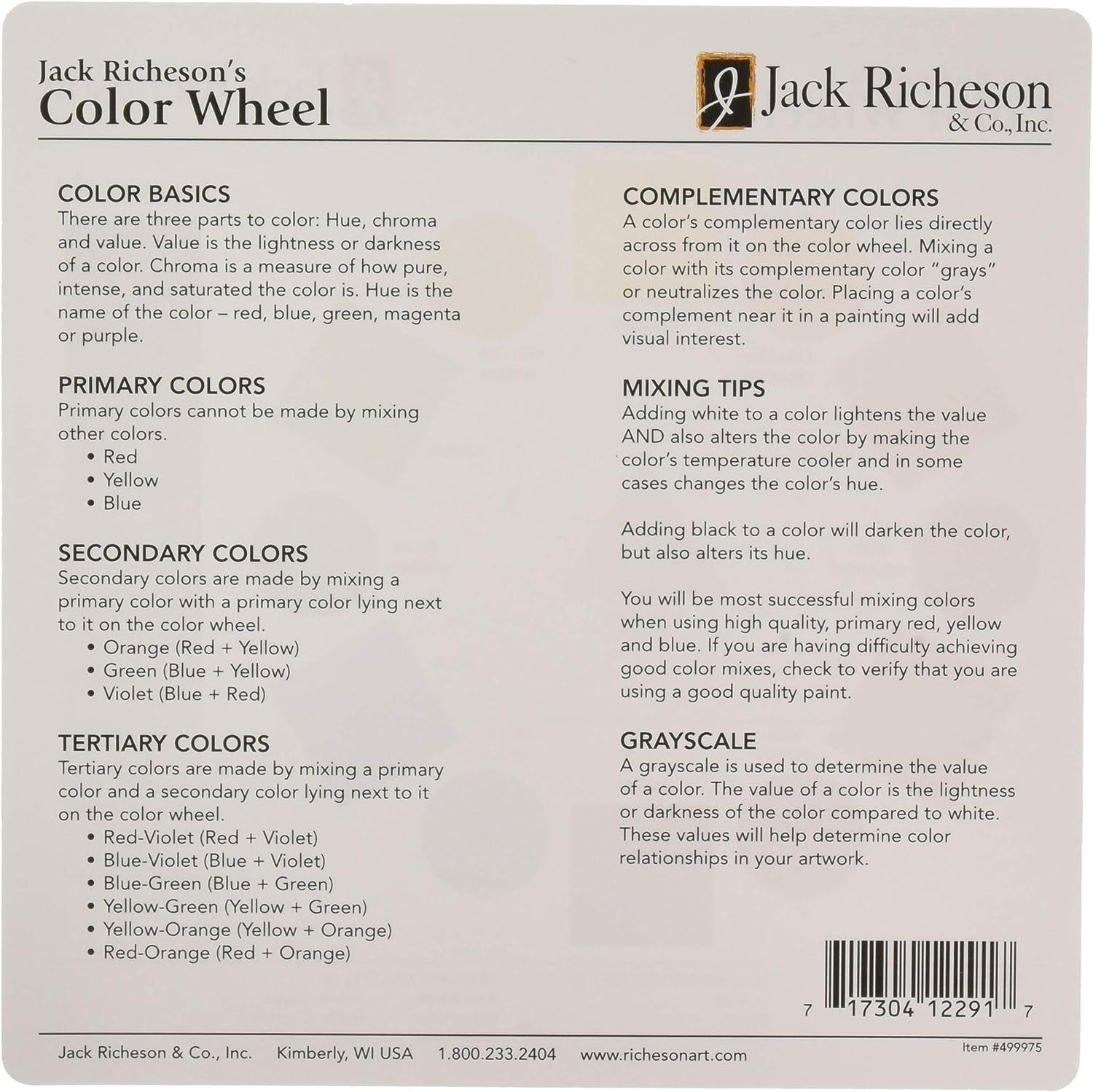 Jack Richeson Small Color Wheel 30 Pack 7x7