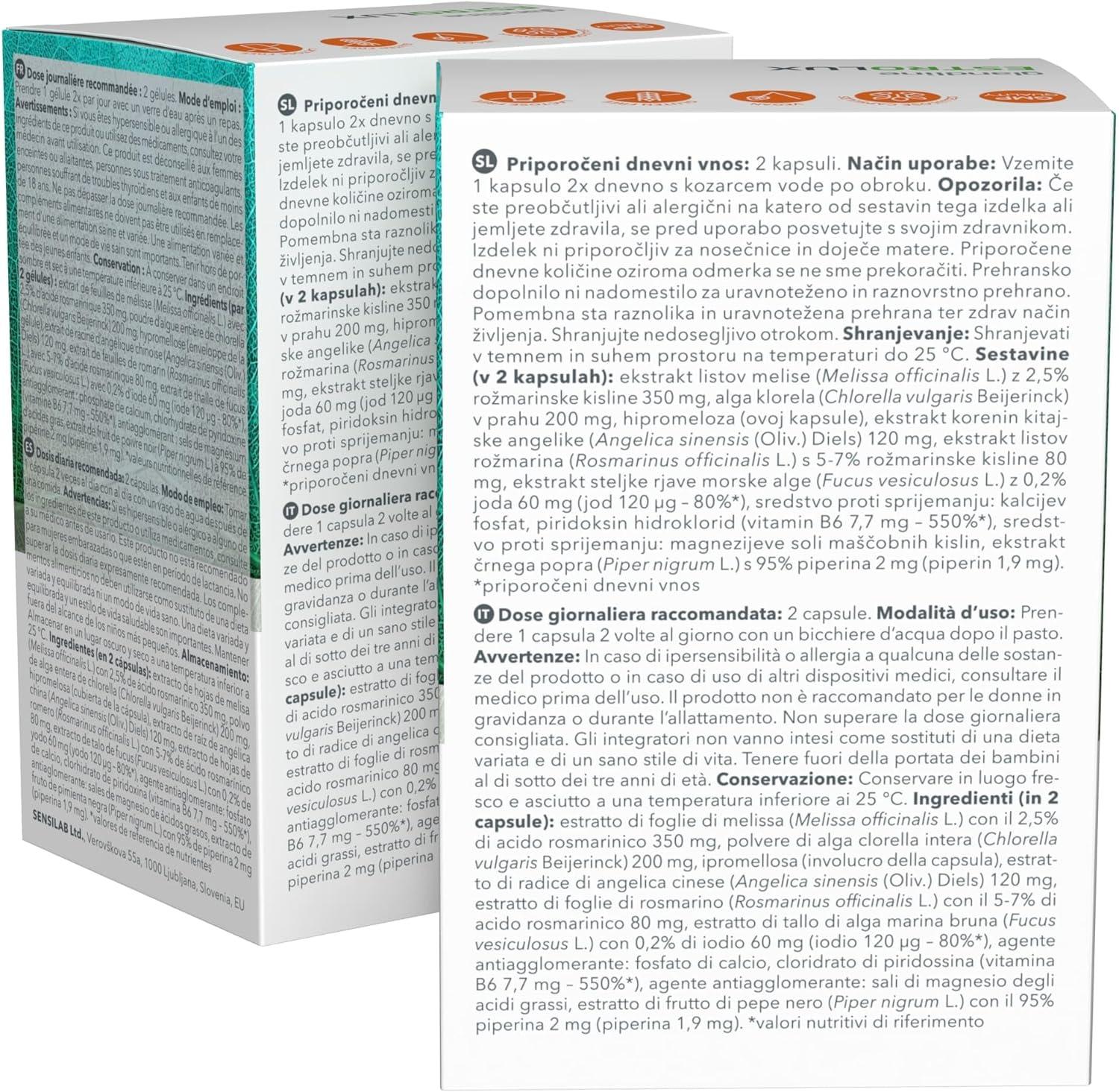 EstroLux Estrogen Tablets Chlorella Vitamin B6 Rosemary Lemon Balm