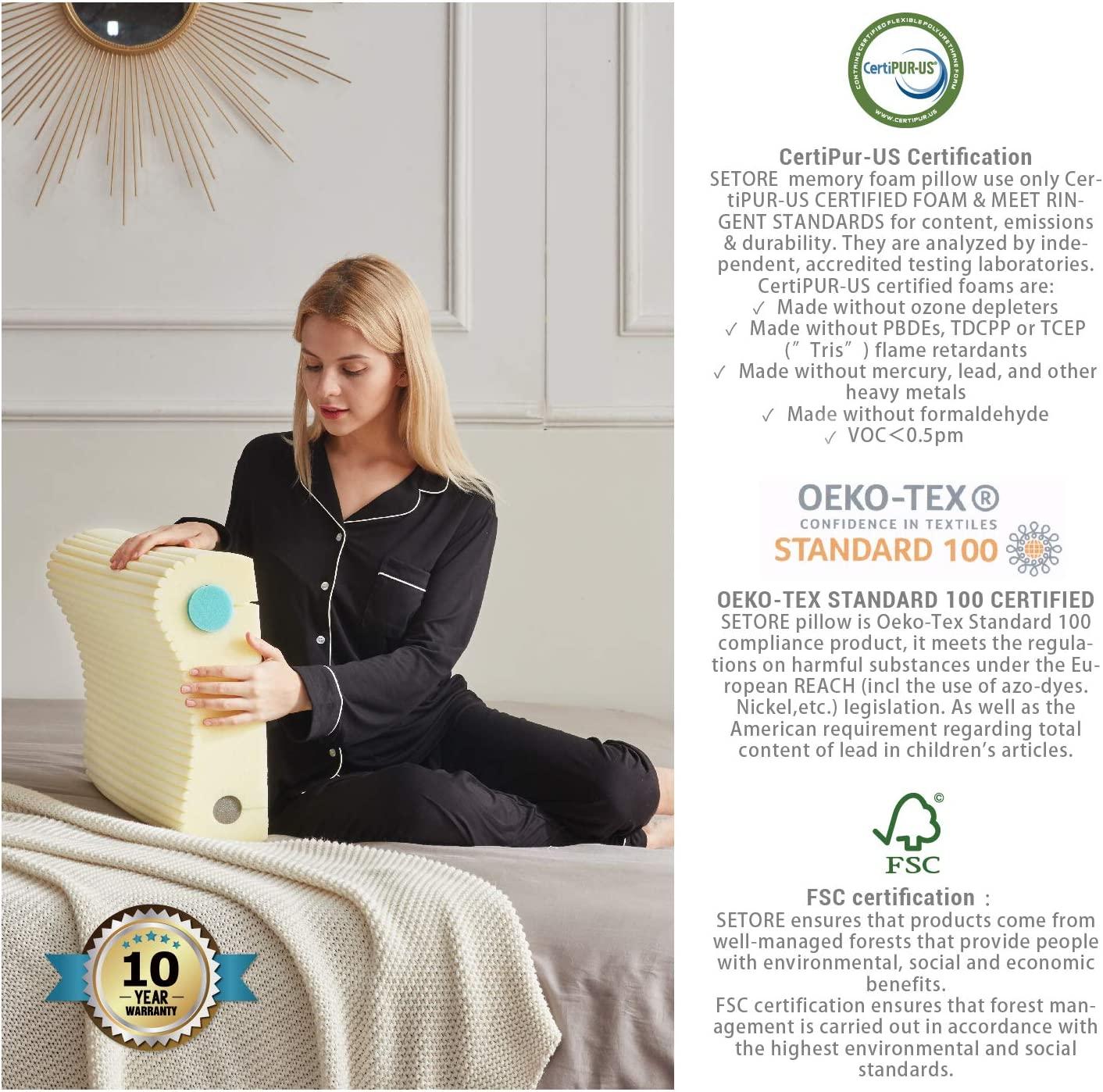 DREAMSIR SETORE Extra Firm Contour Pillow for Neck Support Orthopedic