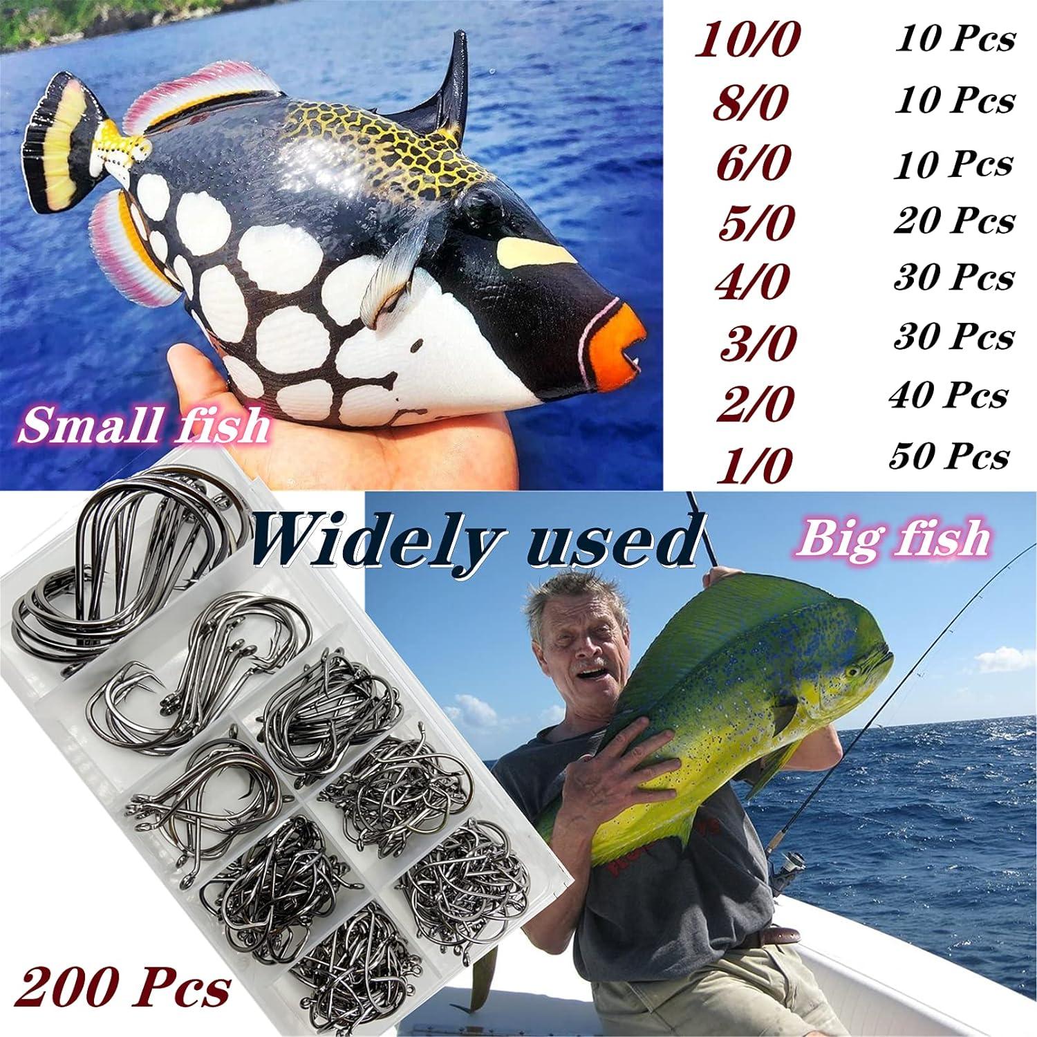 200Pcs DAMIDEL Octopus Fishing Hooks | Forged Steel | Barbed Design | Off-Set Point | Closed Eye | Mixed Sizes 10/0 to 1/0 | Buy Now with Express International Delivery | GoSupps.com 200Pcs DAMIDEL Octopus Fishing Hooks | Forged Steel | Barbed Design | Off-Set Point | Closed Eye | Mixed Sizes 10/0 to 1/0 | Buy Now with Express International Delivery | GoSupps.com