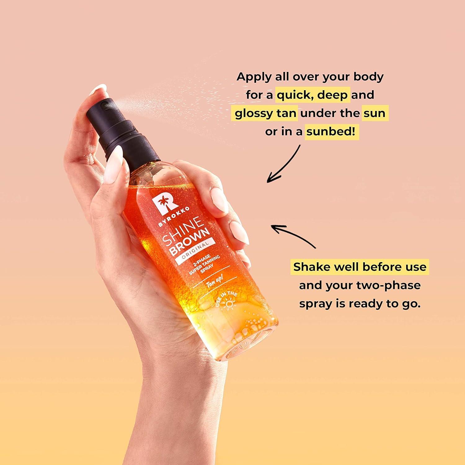 BYROKKO Shine Brown TwoPhase Super Tanning Spray (100 ml) Deep Tan