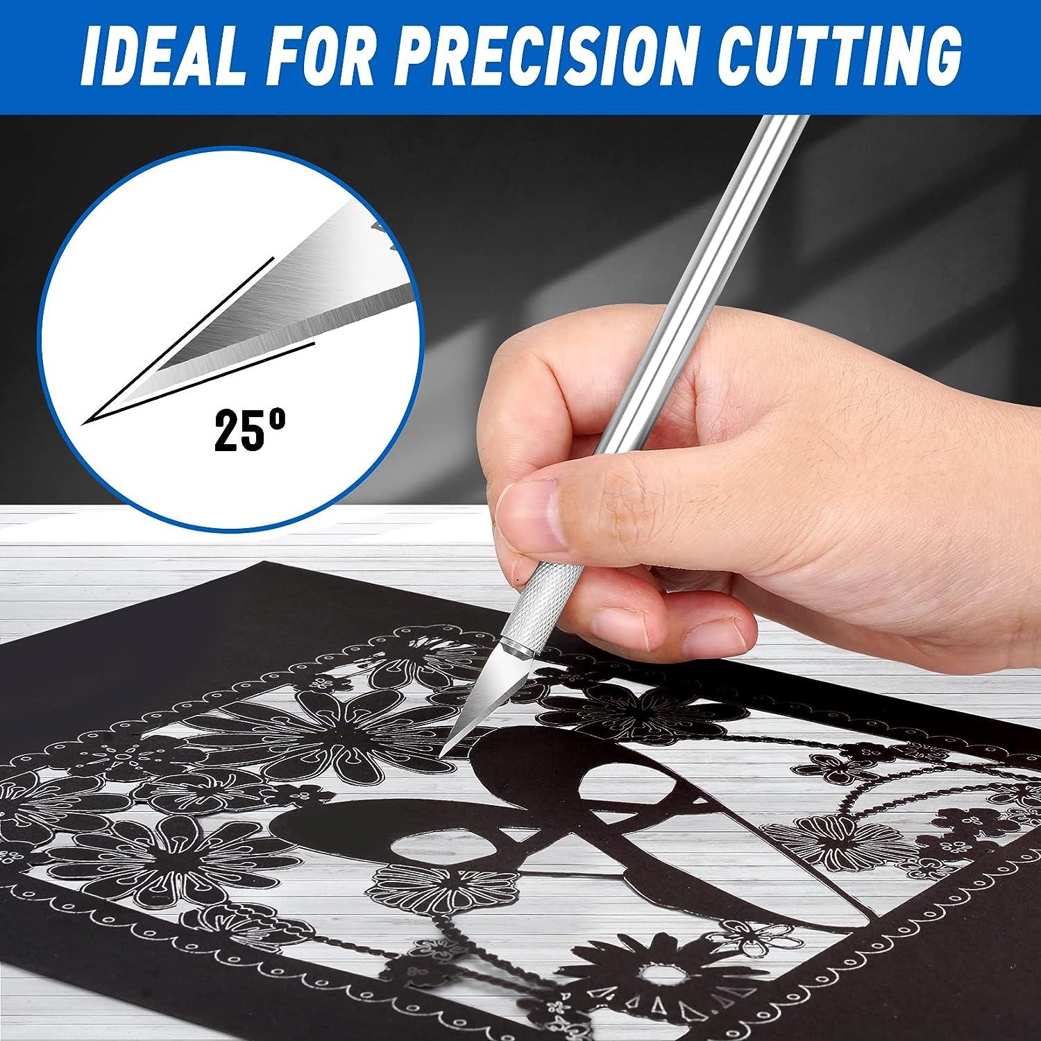 100PCS Exacto Knife Blades, Carving Craft Hobby Knife For Art,Stencil,Craft