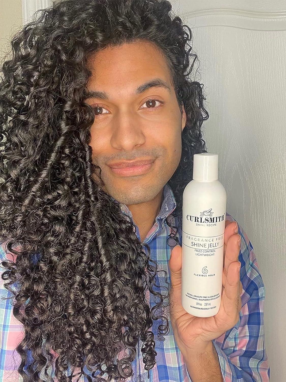 CURLSMITH Shine Jelly Light Hold Styling Gel with Frizz Protection Sensitive Fragrance Free