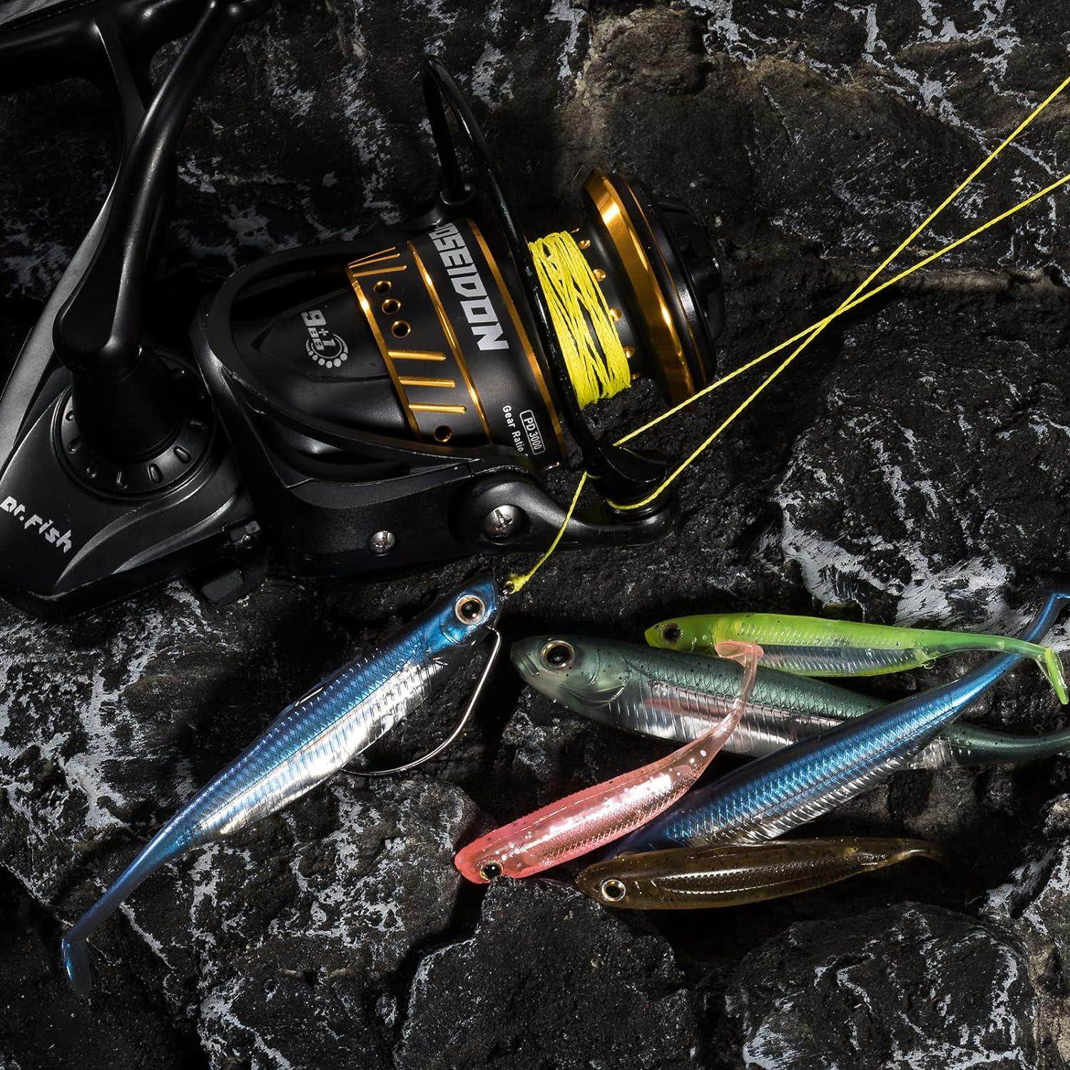 5 Paddle Tail Swimbaits Soft Plastic Bass Fishing Lure Real Shad 20 