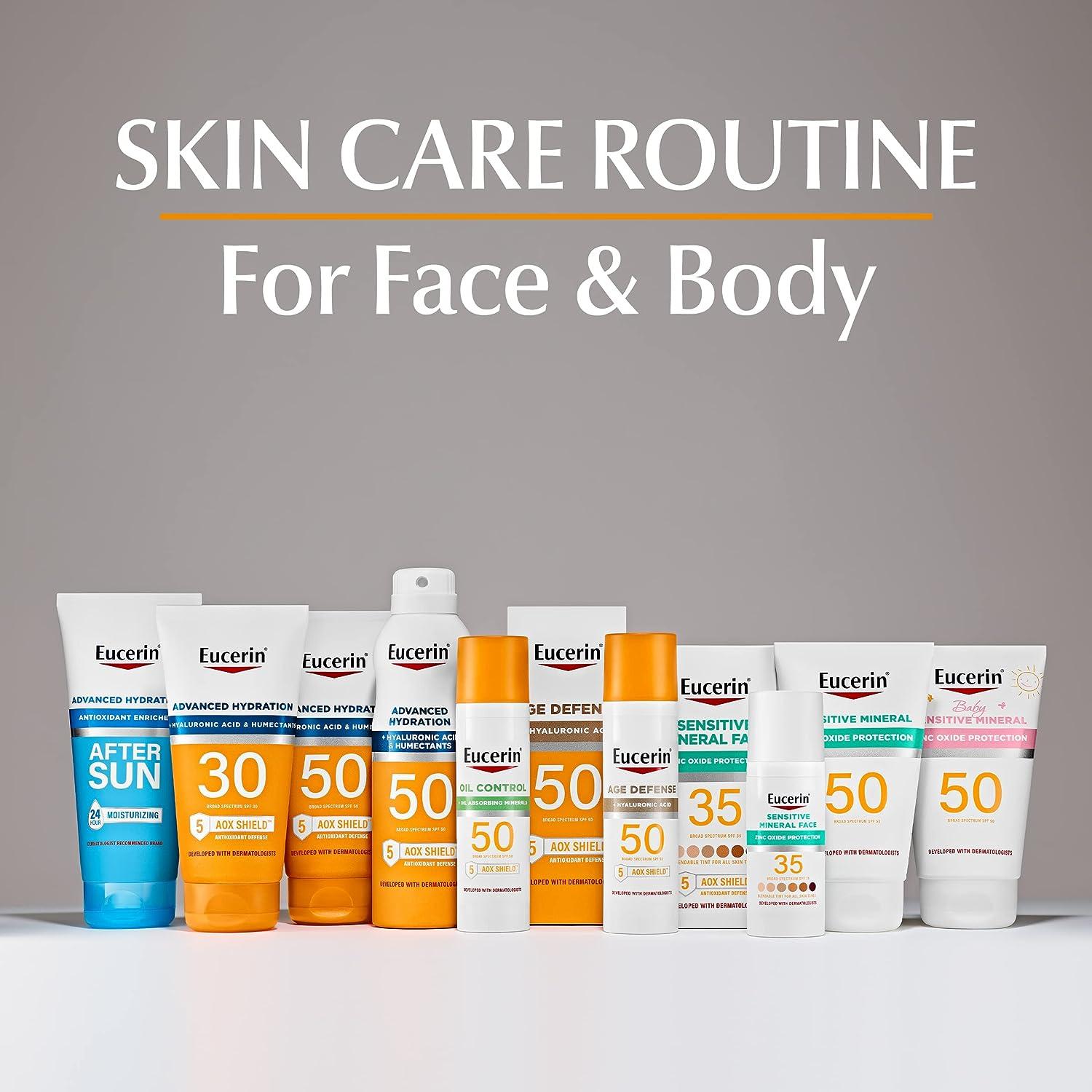 Eucerin Sun Sensitive Mineral Sunscreen Lotion SPF 50 With Zinc Oxide Protection 4 Fl Oz Tube