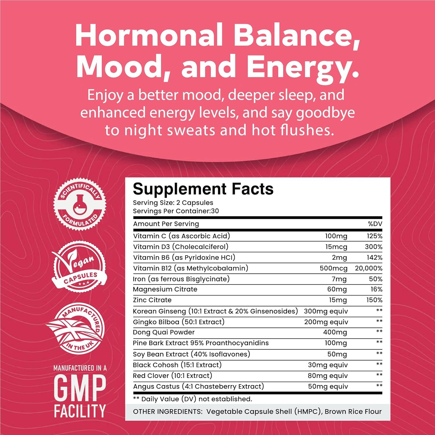 Ultra Premium Perimenopause Supplements with Black Cohosh Highest