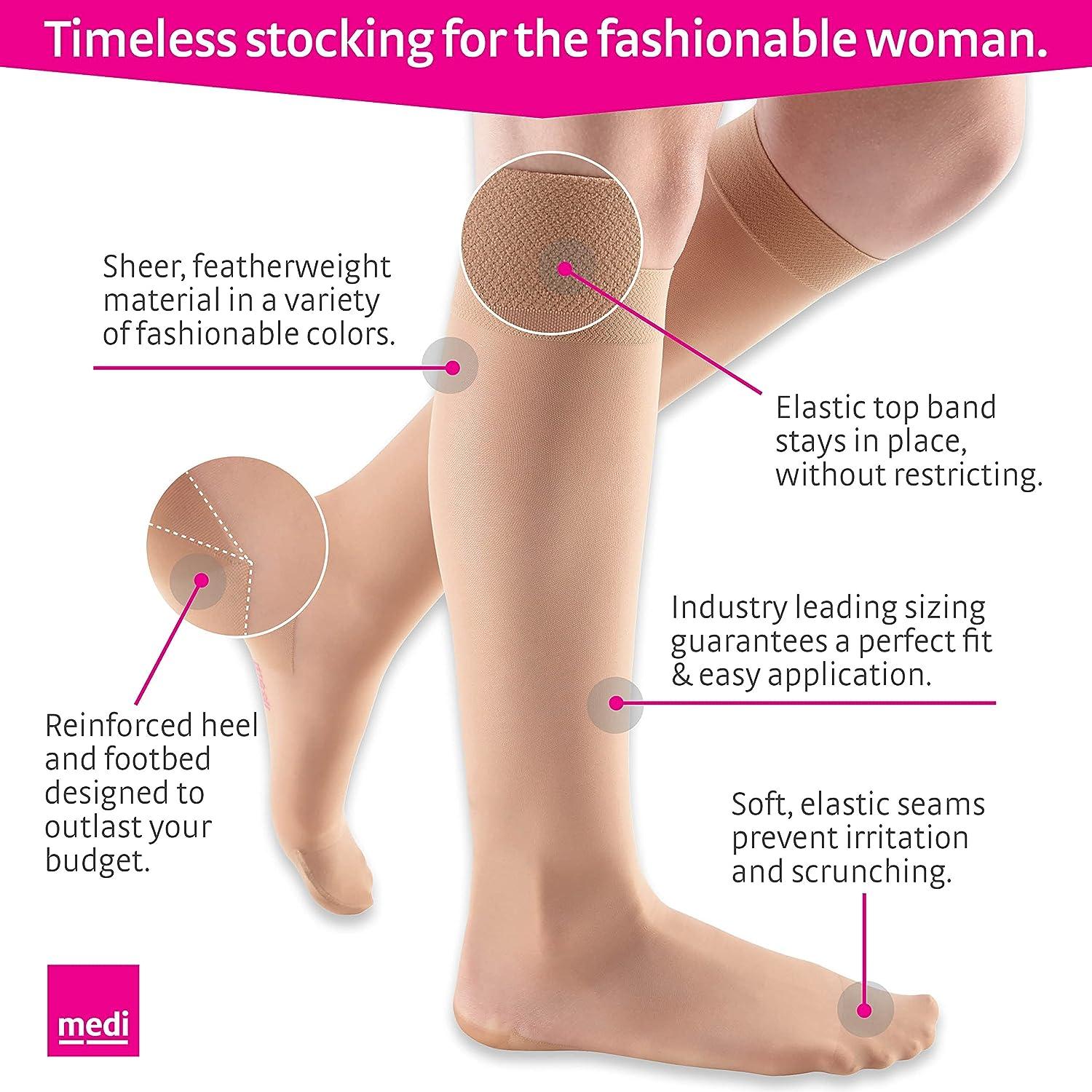 mediven sheer & soft for Women 30-40 mmHg Calf High Closed Toe