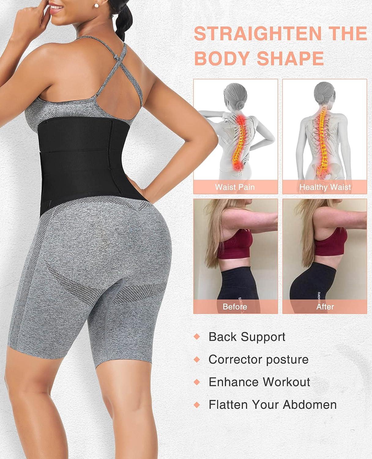 FeelinGirl Waist Trainer for Women Long Torso Sauna Workout Double