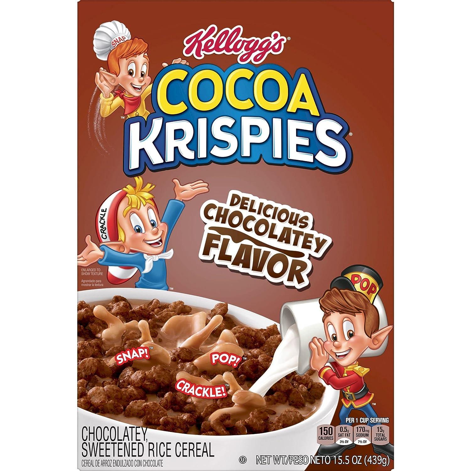 Kellogg's Cocoa Krispies Breakfast Cereal 15.5oz Box Rice Krispies