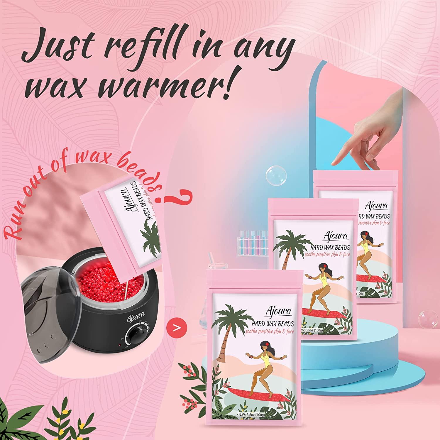 300g Hard Wax Beads, Ajoura Wax Beans for Coarse Hair Removal, Waxing