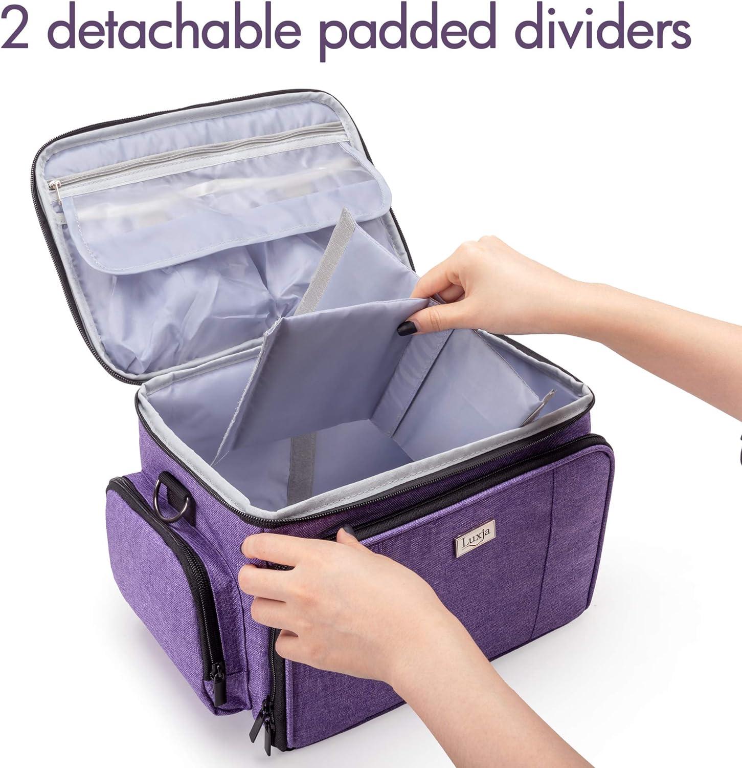 LUXJA Carrying Case For Cricut Joy & Easy Press Mini - Gray Storage Bag With Organizer Sections