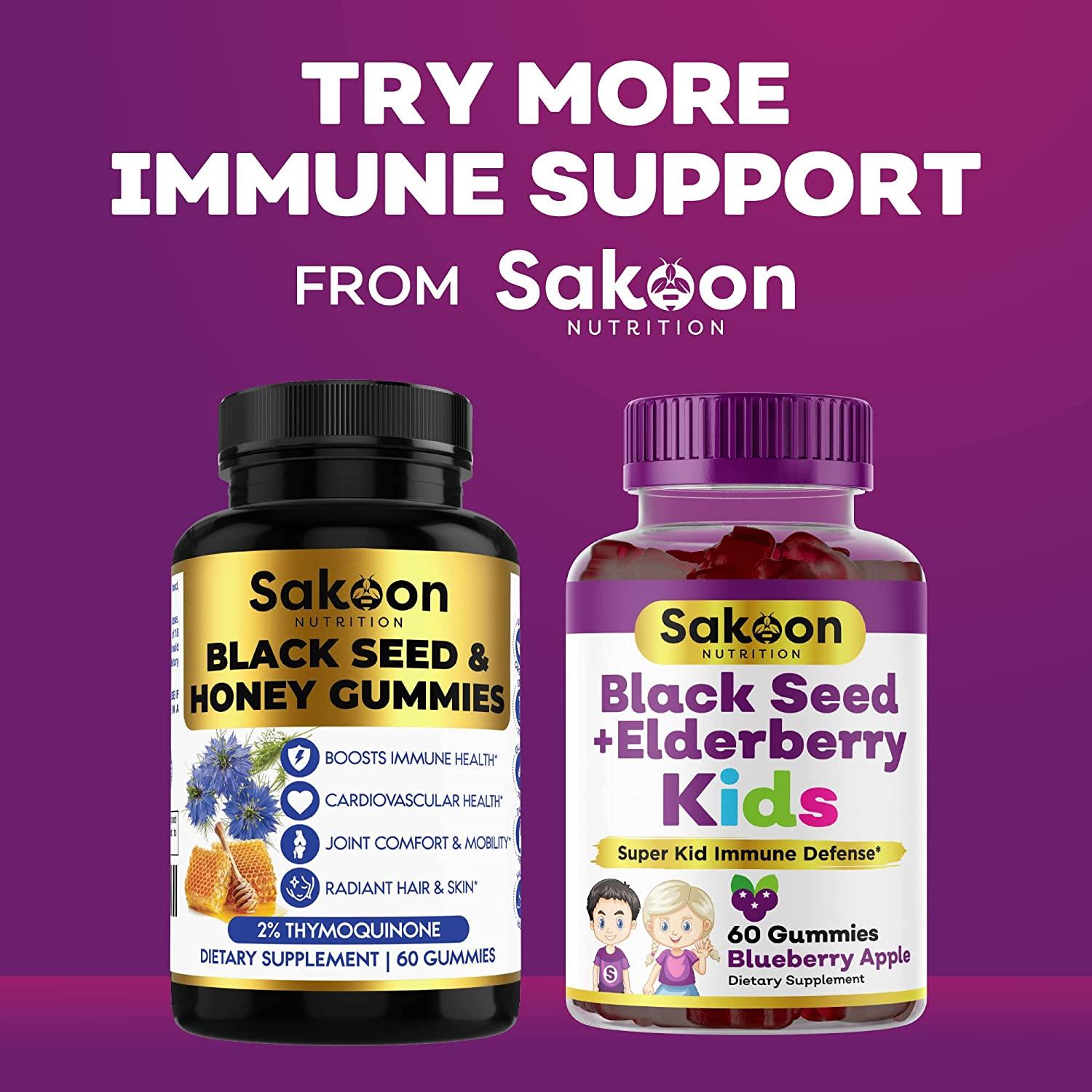 Black Seed Oil & Honey Gummies W/ 2+ THYMOQUINONE Nigella Sativa