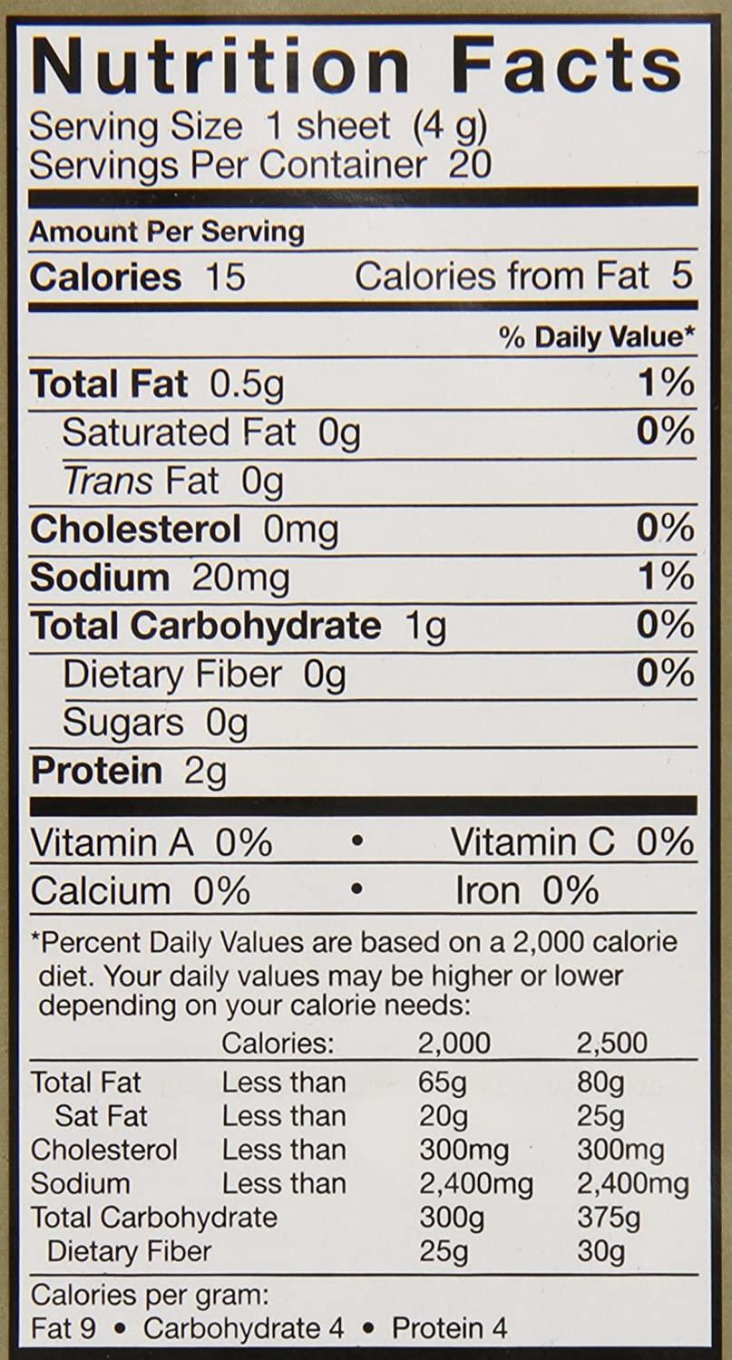 Yamamotoyama Sushi Soy Wrapper Original 20 Count