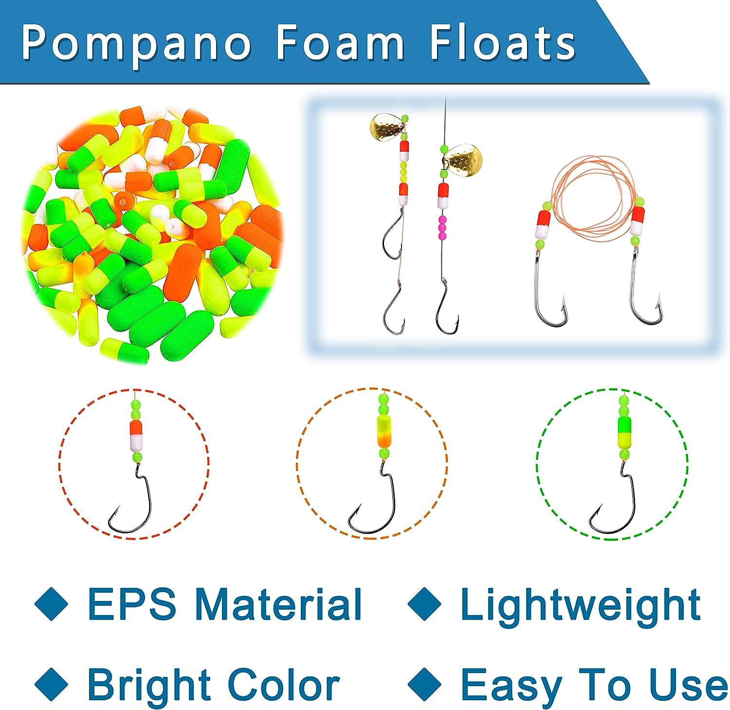 Pompano Rigs Foam Floats for Surf Fishing, Snell Floats Fishing Rigs