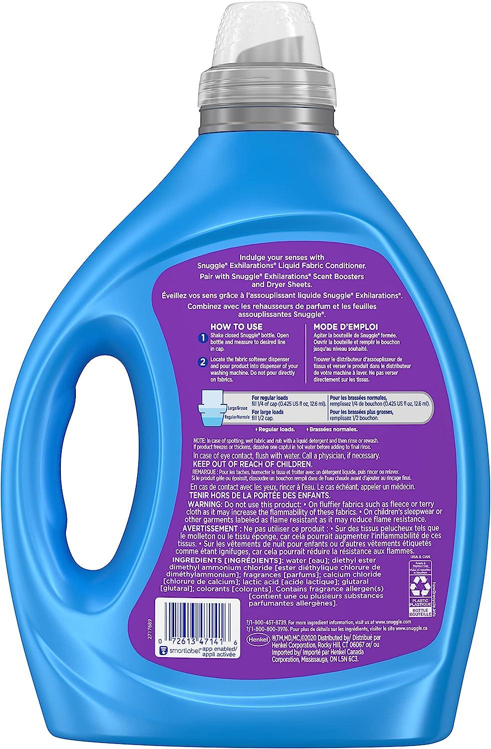 Snuggle Blue Sparkle Liquid Fabric Softener, 188 oz.