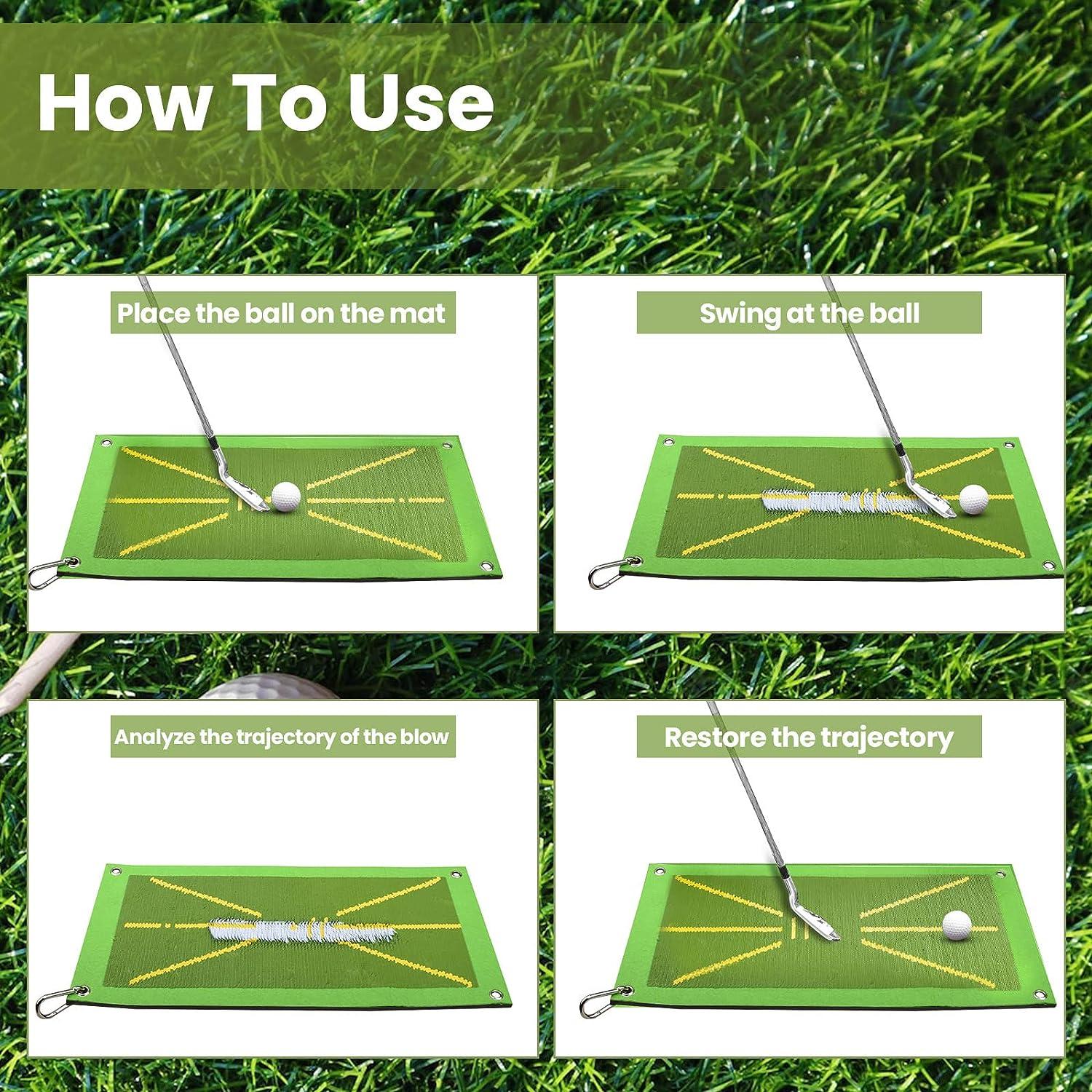Swing Detection Golf Training Mat for Perfecting Swing Path and Hitting