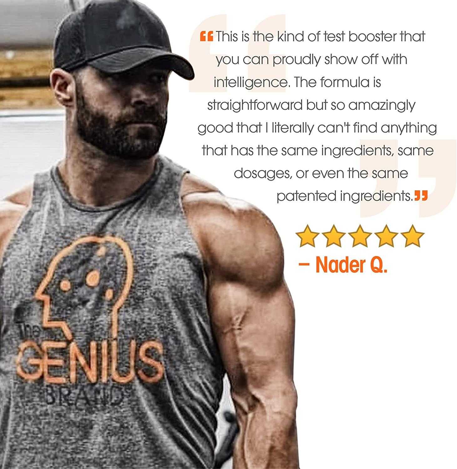 Genius Test The Smart Testosterone Booster For Men Natural Energy Supplement, Brain & Libido