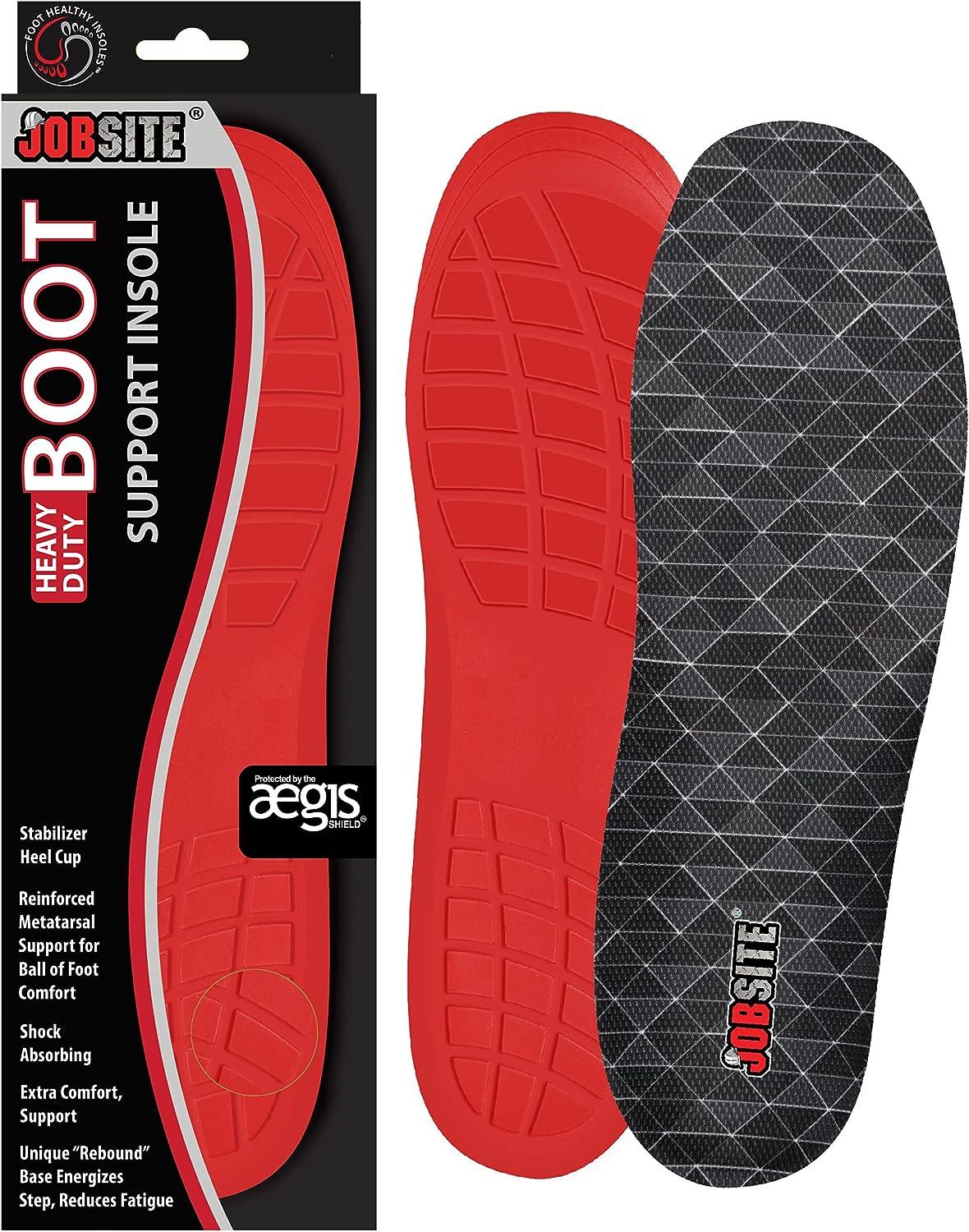 JobSite Heavy Duty Boot Support Insole - Large Men 11-12 1/2, Women 12 ...