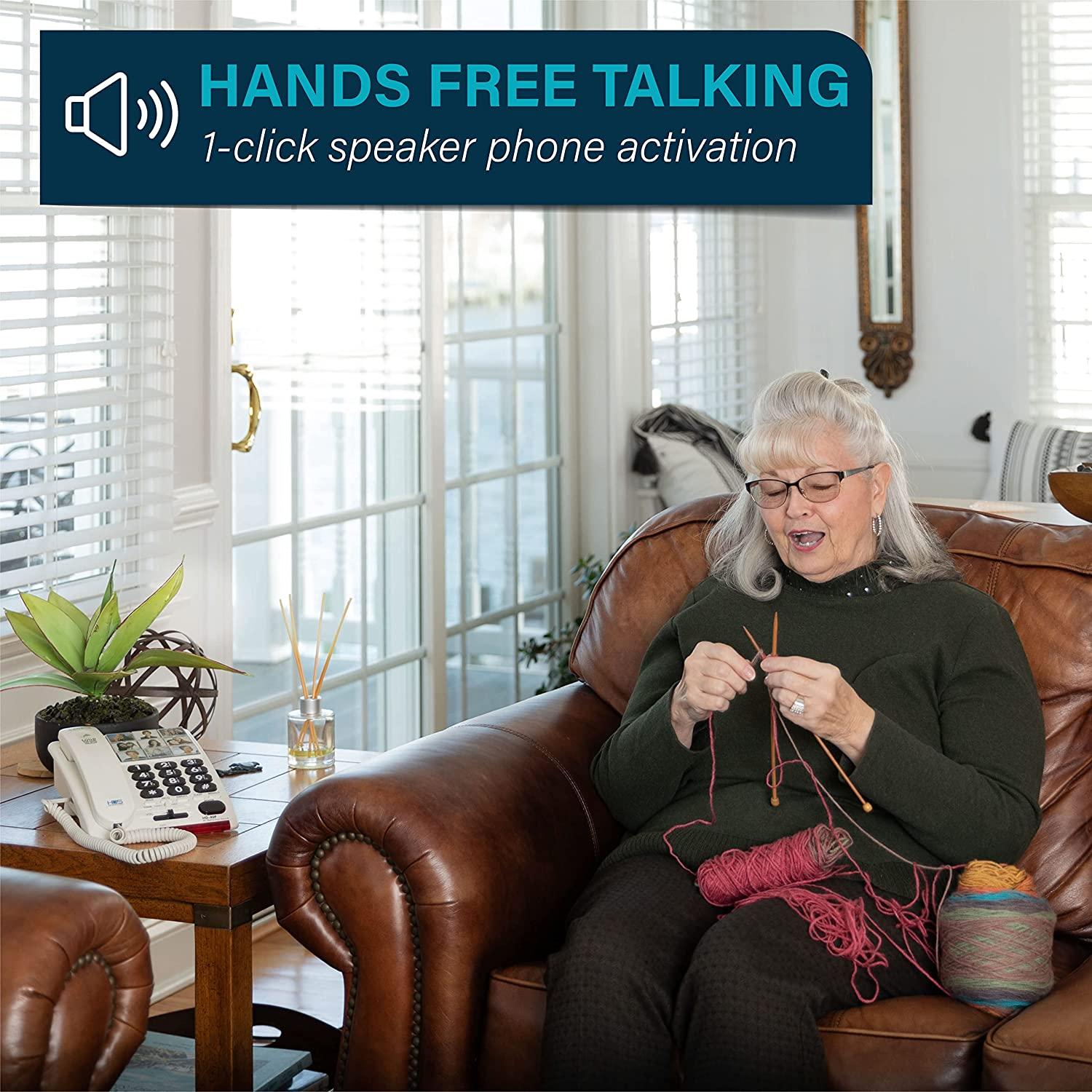 Serene Innovations Amplified Big Button Landline Phone for Seniors