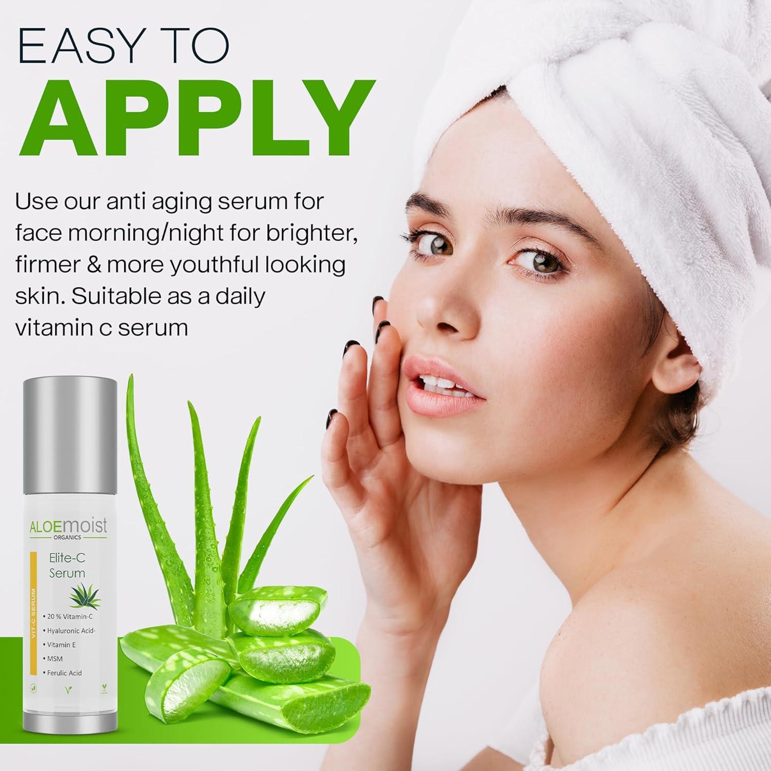 Elite Vitamin C Serum with Hyaluronic Acid & Aloe Vera - Anti-Aging Pore  Minimizer Dark Spot Corrector for Face (.5 fl oz | Buy Now with Express  International Delivery | GoSupps.com
