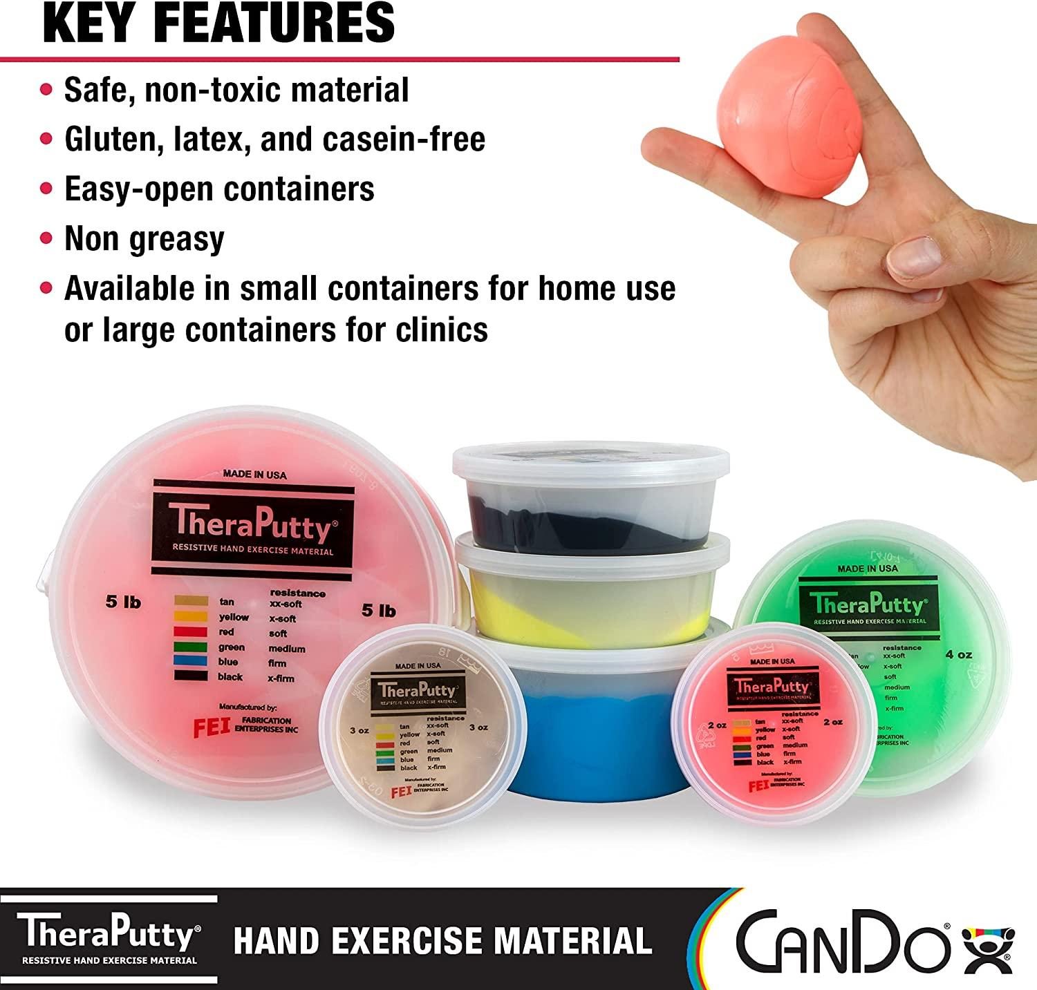 Cando Plus Antimicrobial Theraputty Red Strength Training Therapy