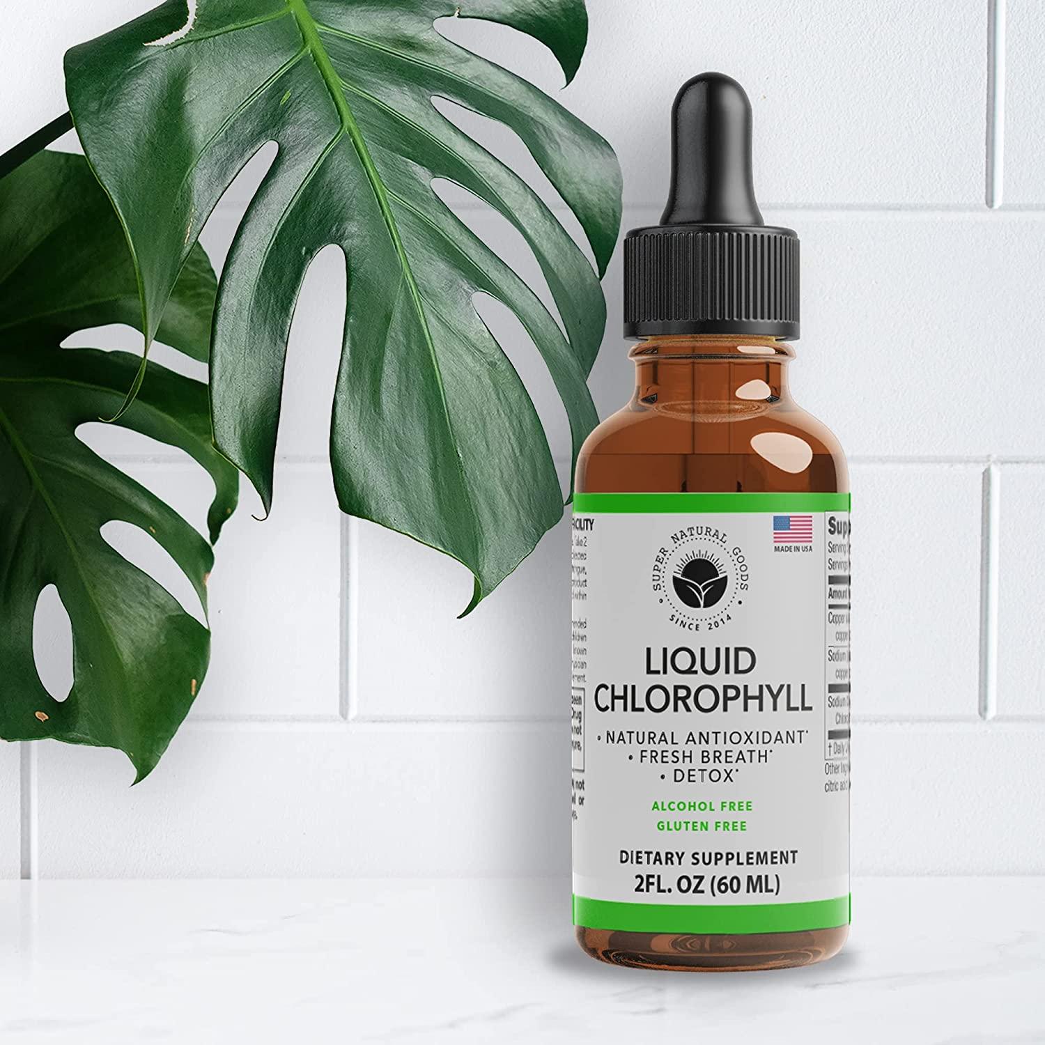 Liquid Chlorophyll Drops (2oz) Energy & Oxygen Boost, Appetite/Gut