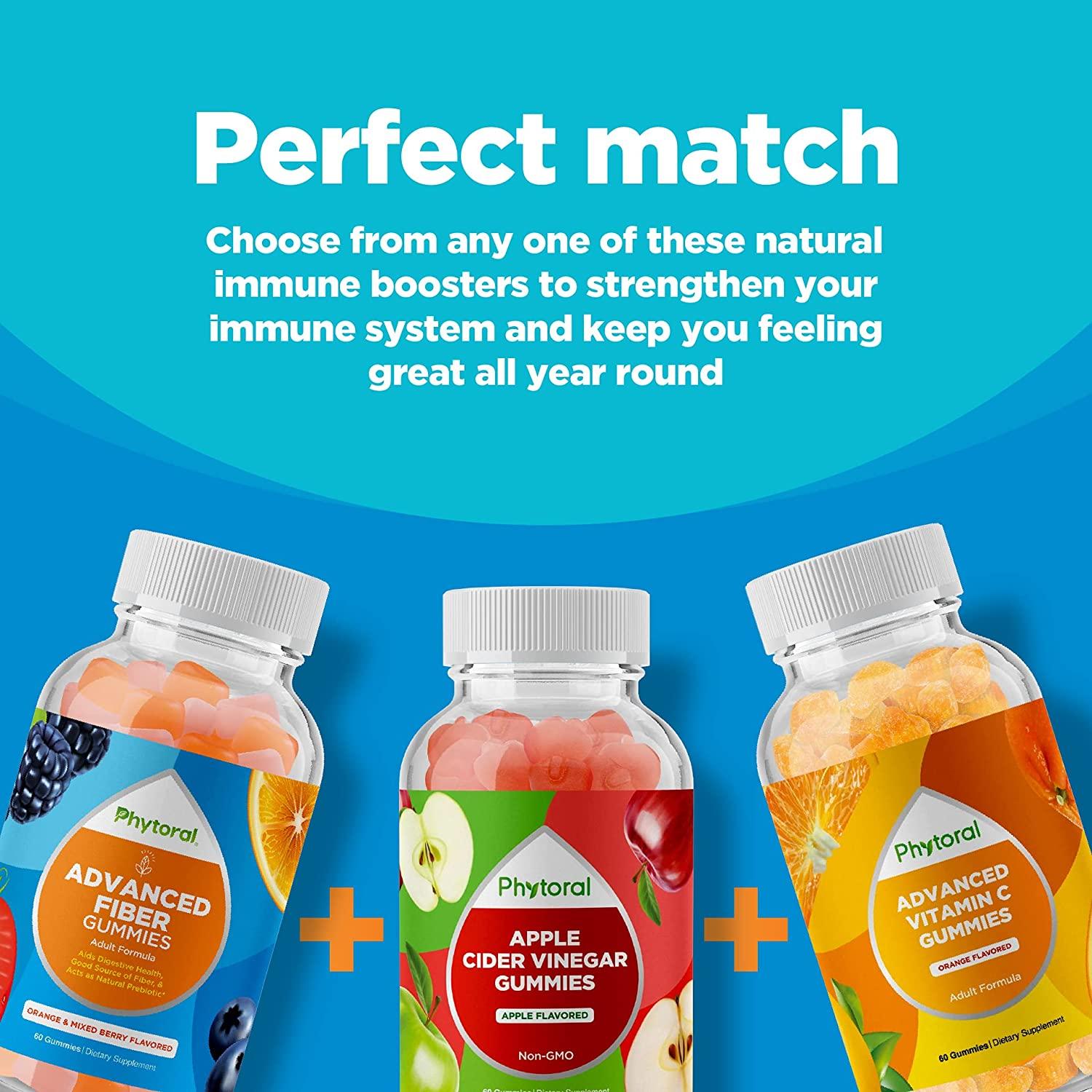 Prebiotic Fiber Gummy Vitamins for Adults Gut Health & Immune System