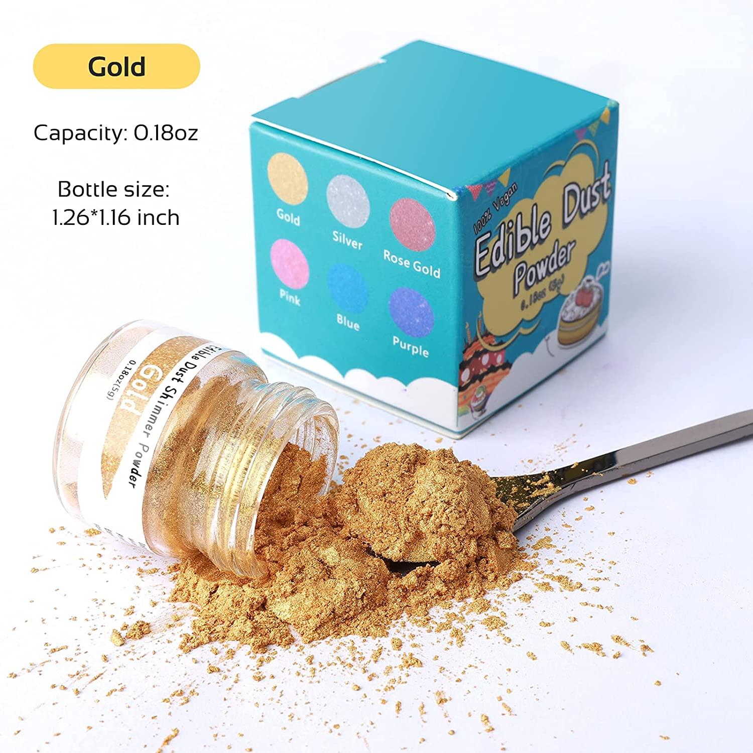 Jelife Edible Gold Luster Dust 5 Grams Food Grade Cake Dust Shimmer