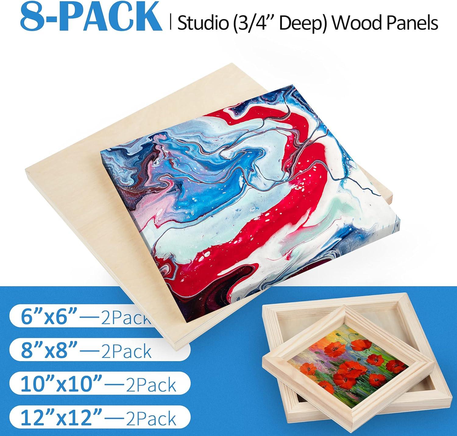 Buy Canvas Boards for Painting 12 Pack - 8 inch x 10 inch Artist