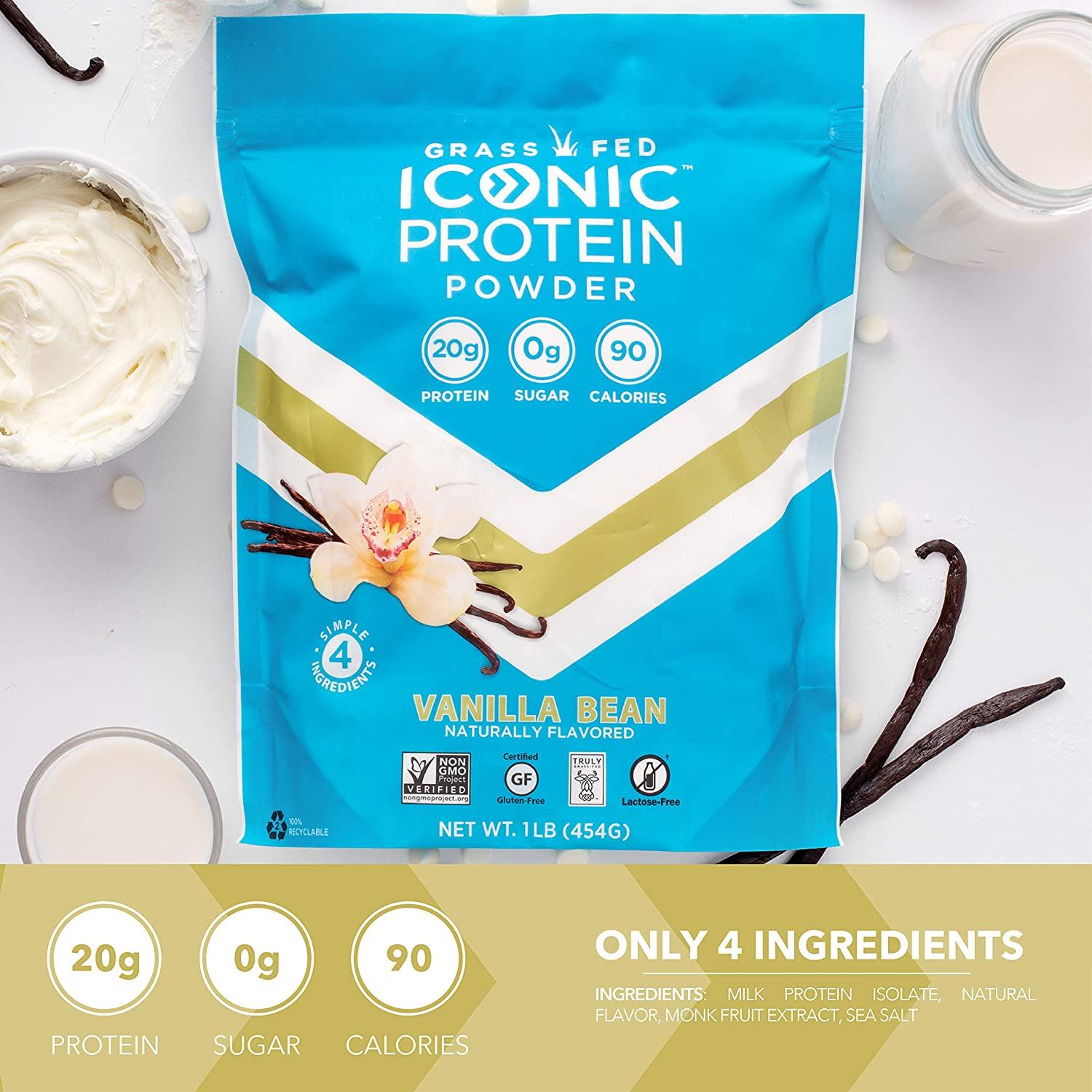 Iconic Protein Powder, Vanilla Bean - Sugar Free, Low Carb Protein