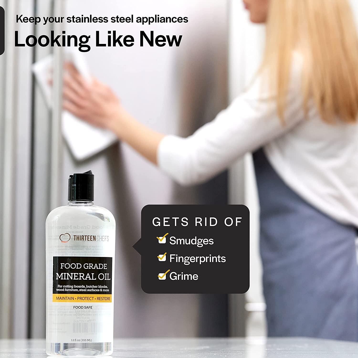 Thirteen Chefs Mineral Oil 12oz Food Grade Conditioner for Wood