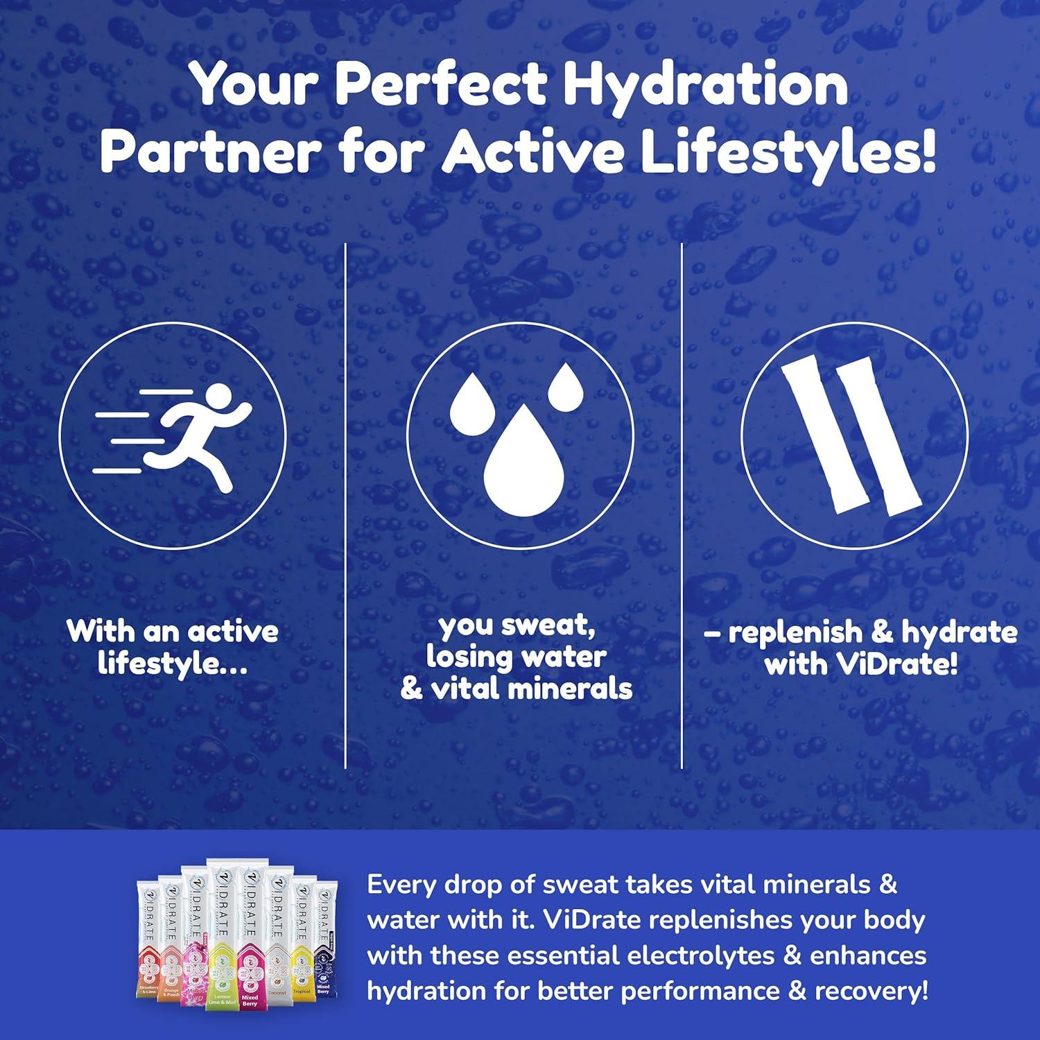 Electrolytes Powder Hydration Sachets Packed with Vitamins Zero